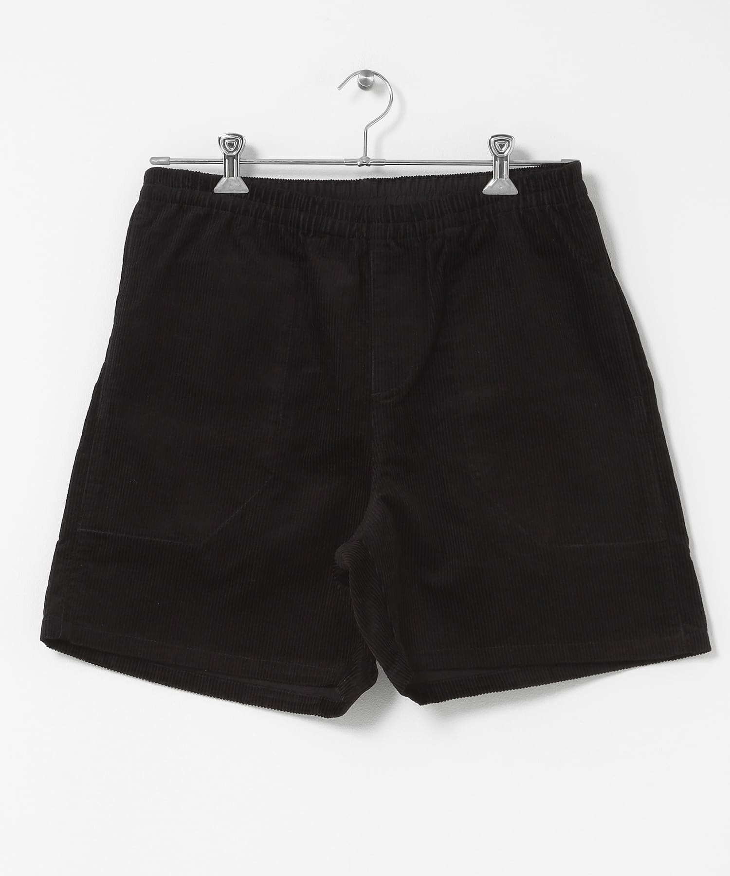 コーデュロイイージーバギーショートパンツ ブラック M