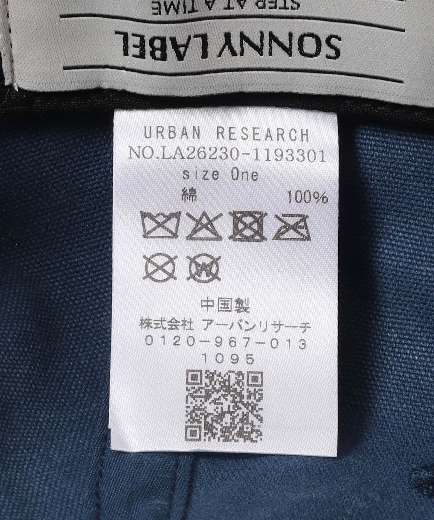 ウォッシュドコットン刺繍キャップ ネイビー One