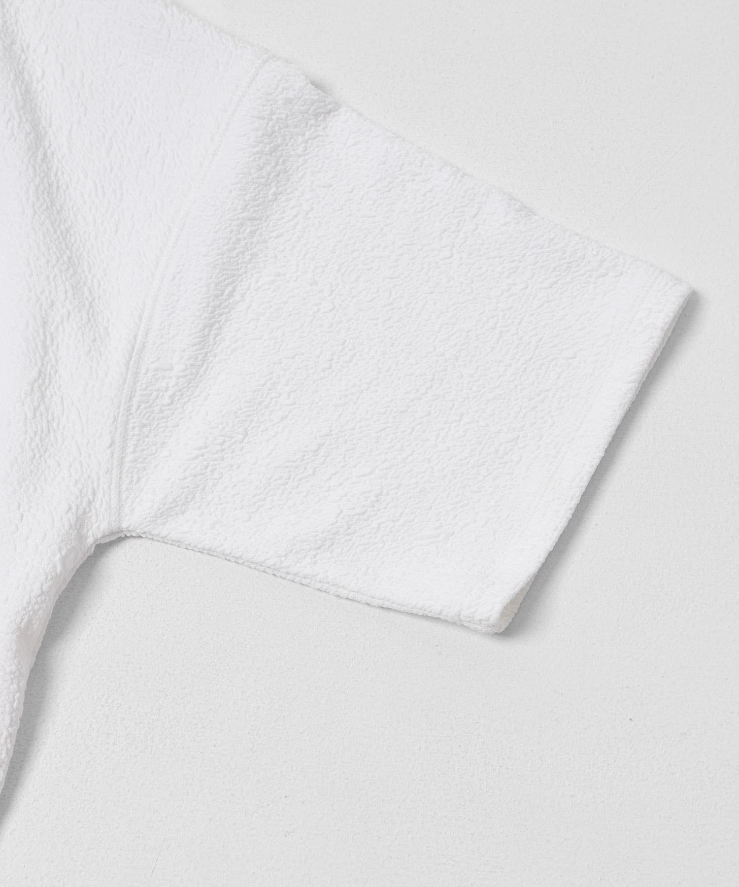 カットジャガードドロスト五分袖プルオーバー オフ Free