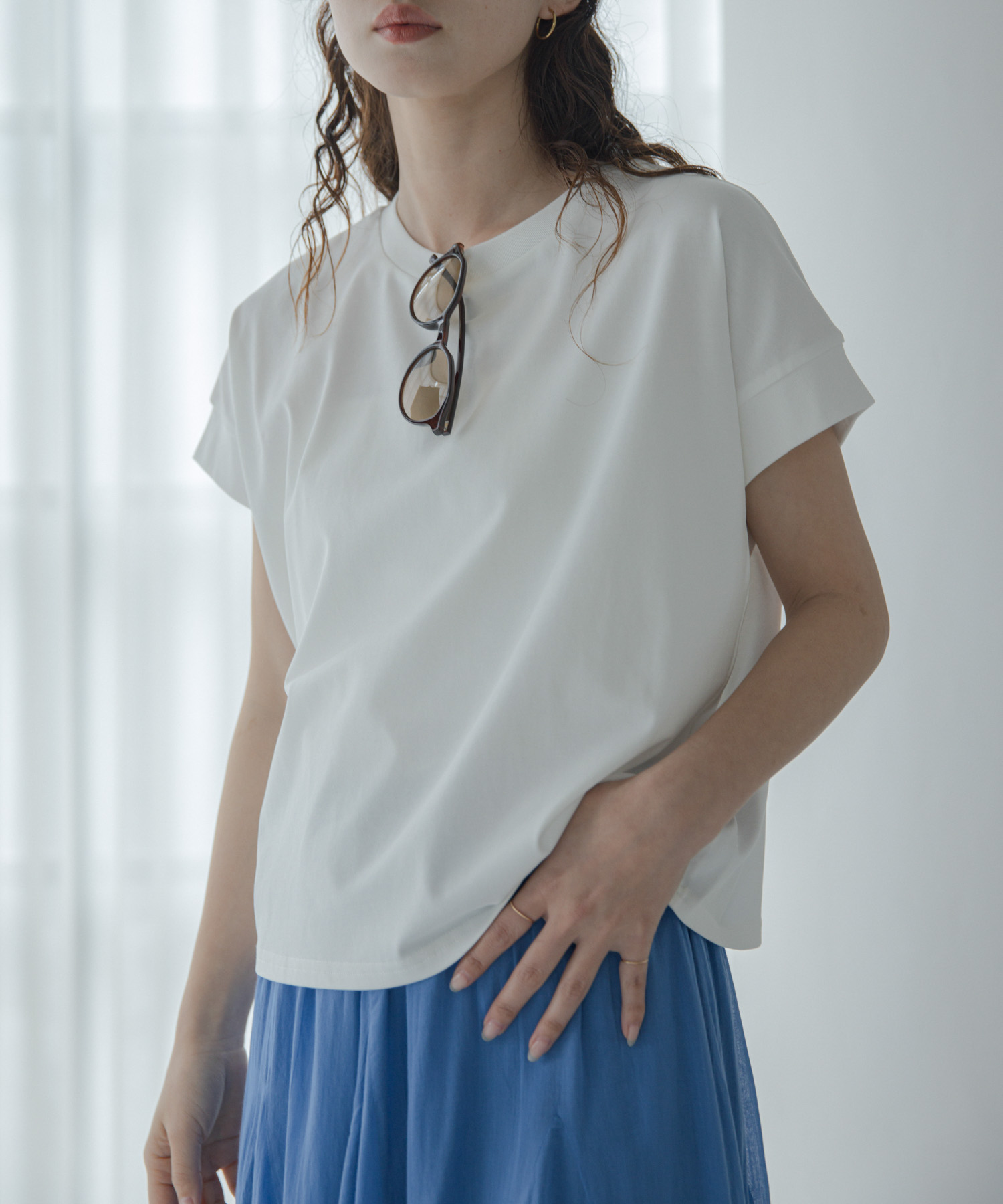 UVカットクールタッチフレンチTシャツ