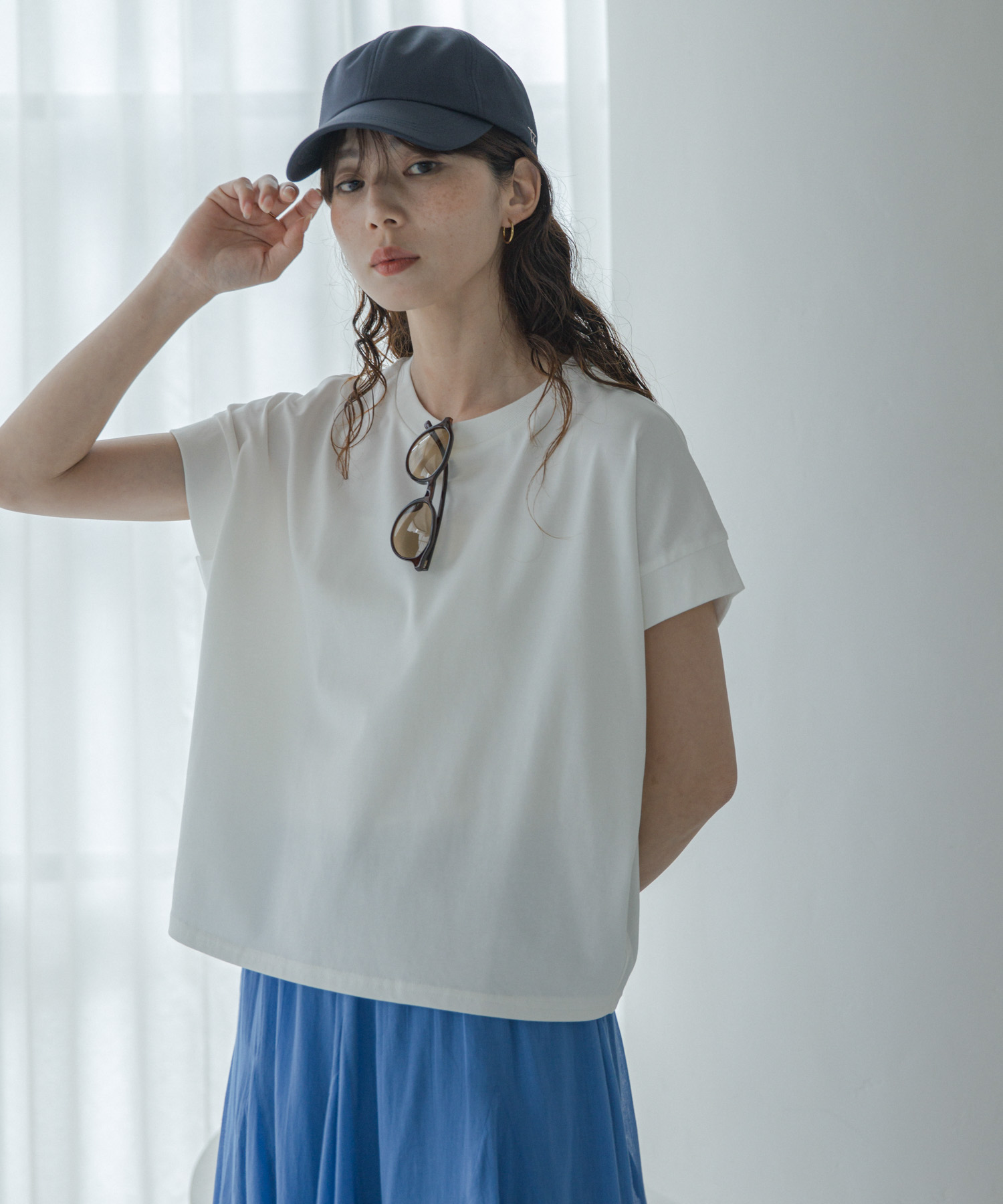 UVカットクールタッチフレンチTシャツ