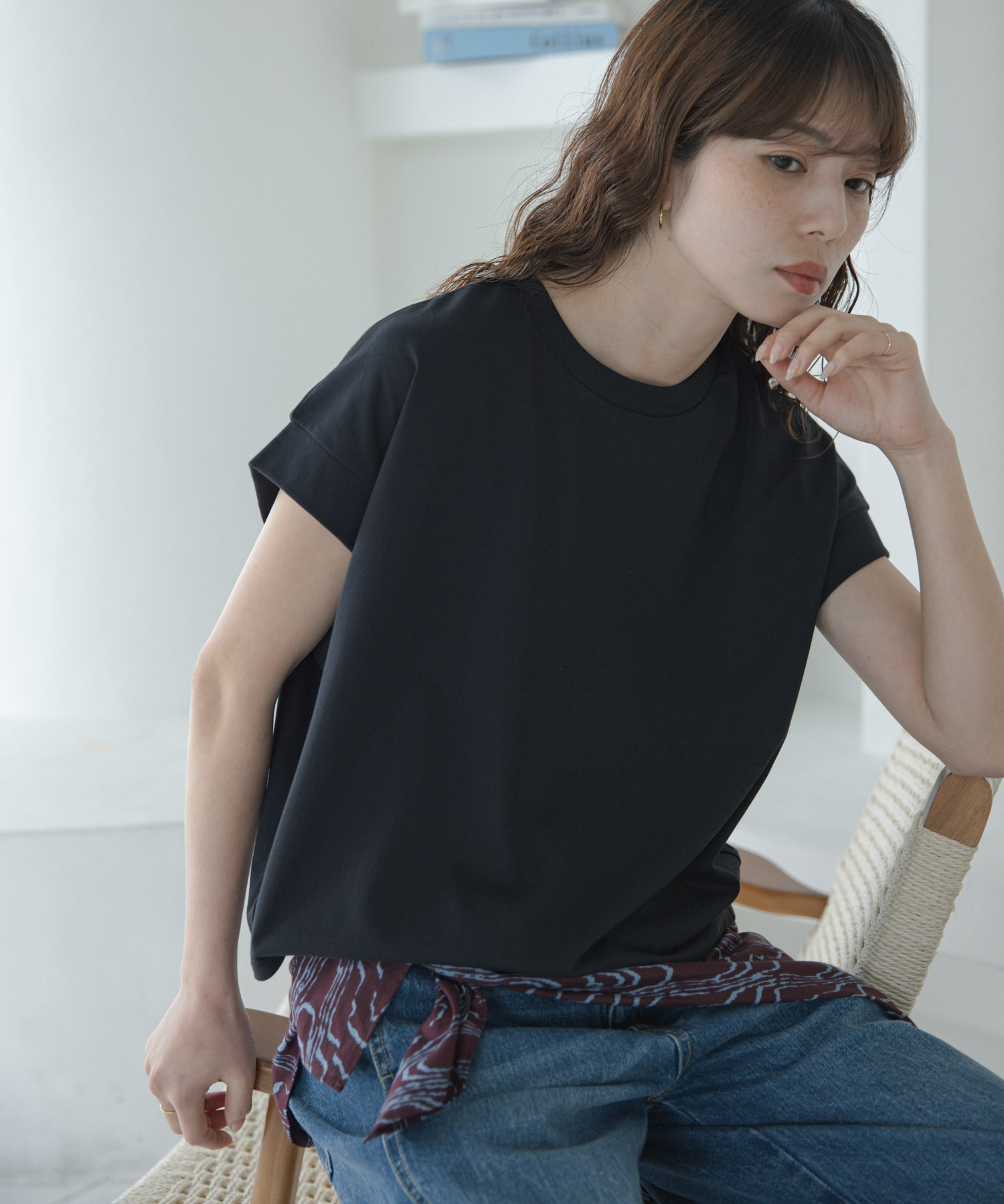 UVカットクールタッチフレンチTシャツ