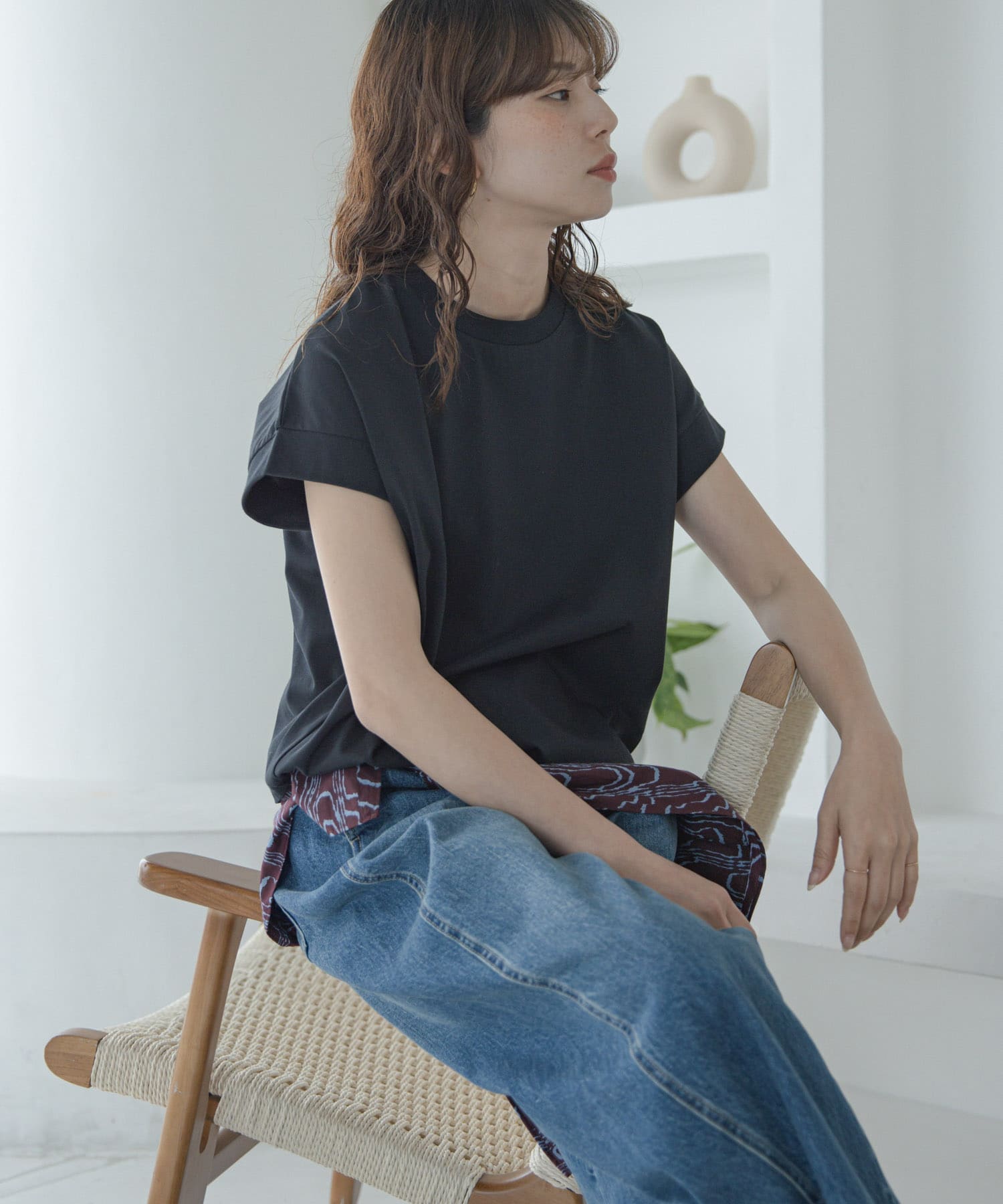 UVカットクールタッチフレンチTシャツ