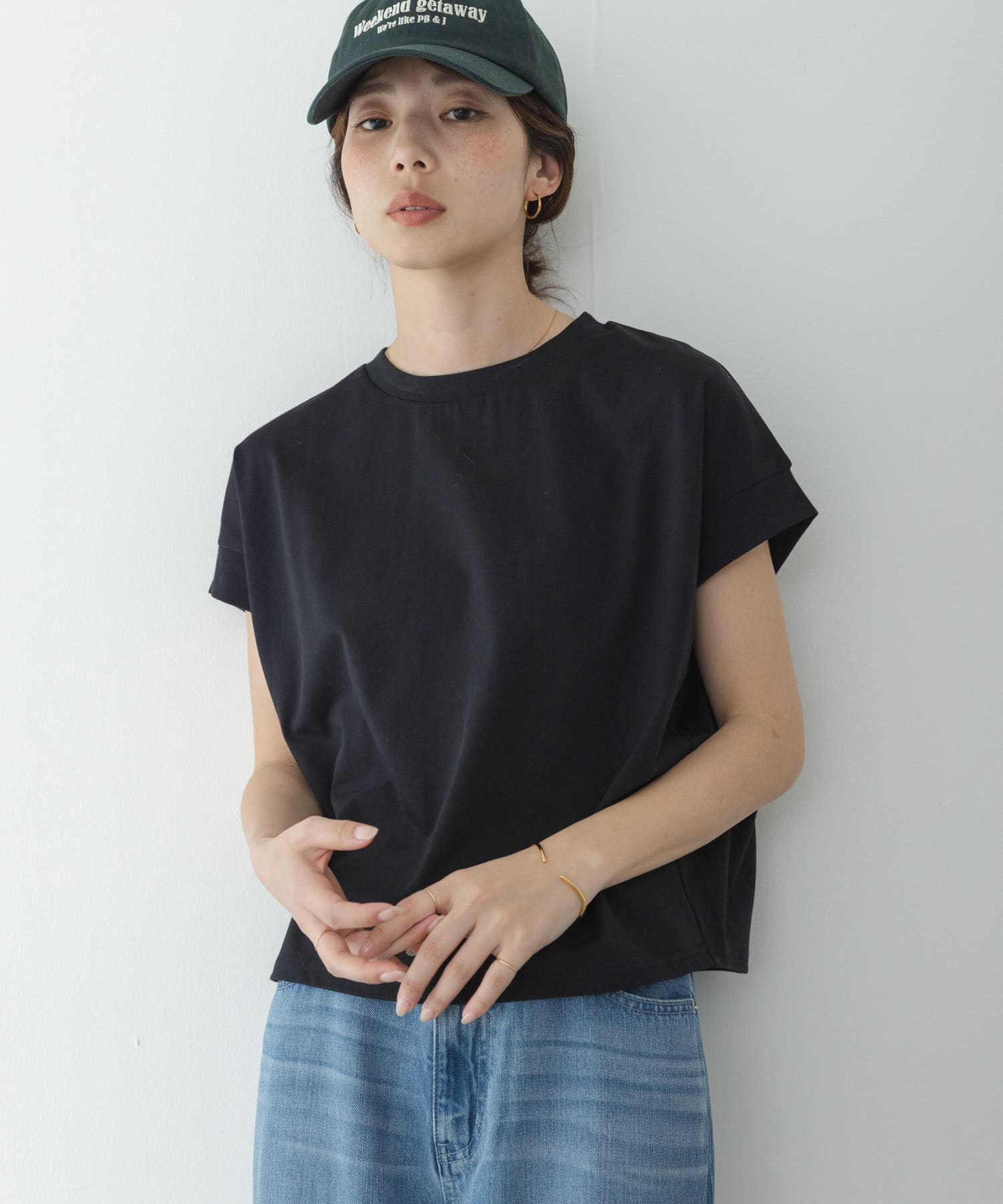 UVカットクールタッチフレンチTシャツ
