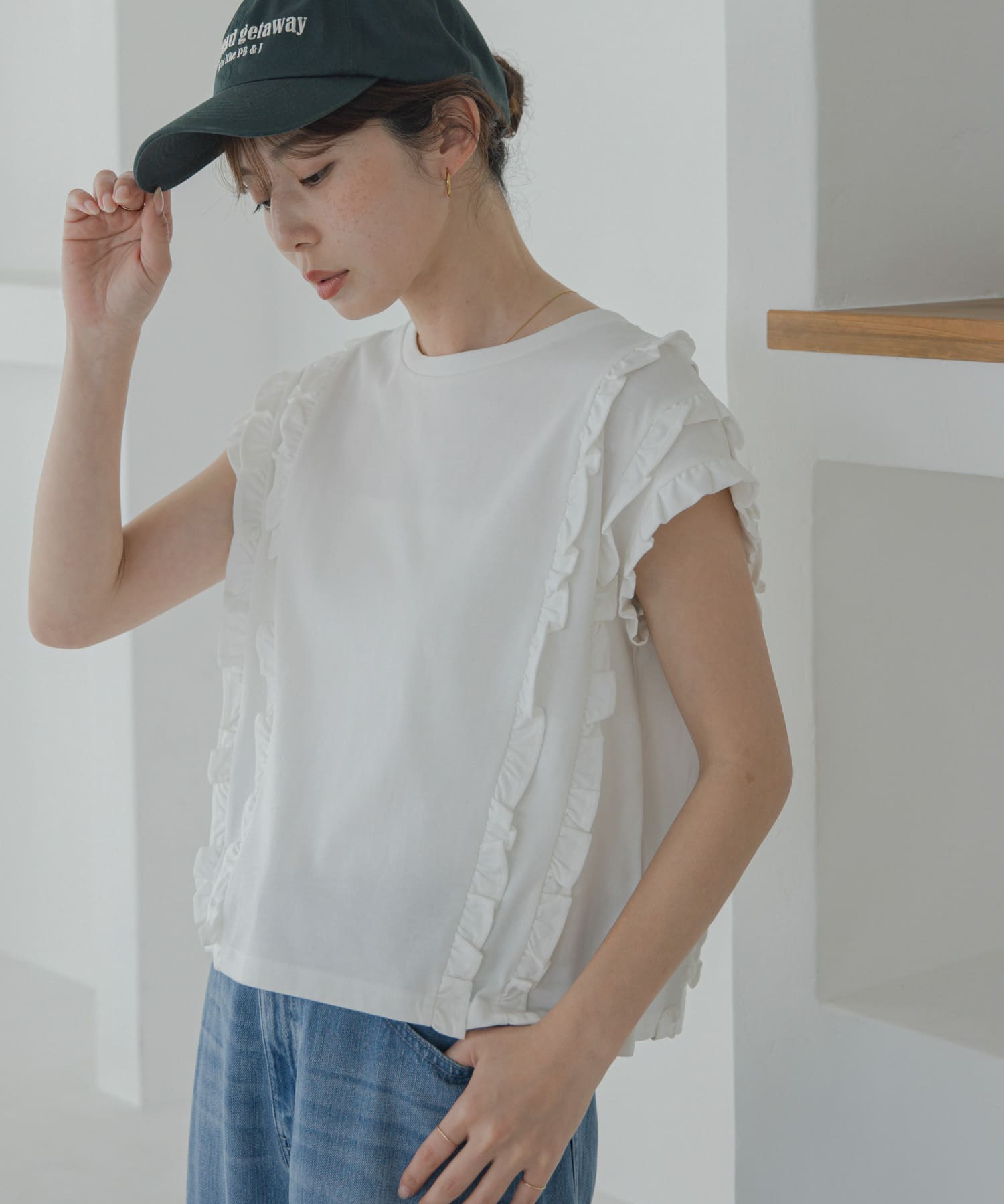 ミニフリルフレンチTシャツ