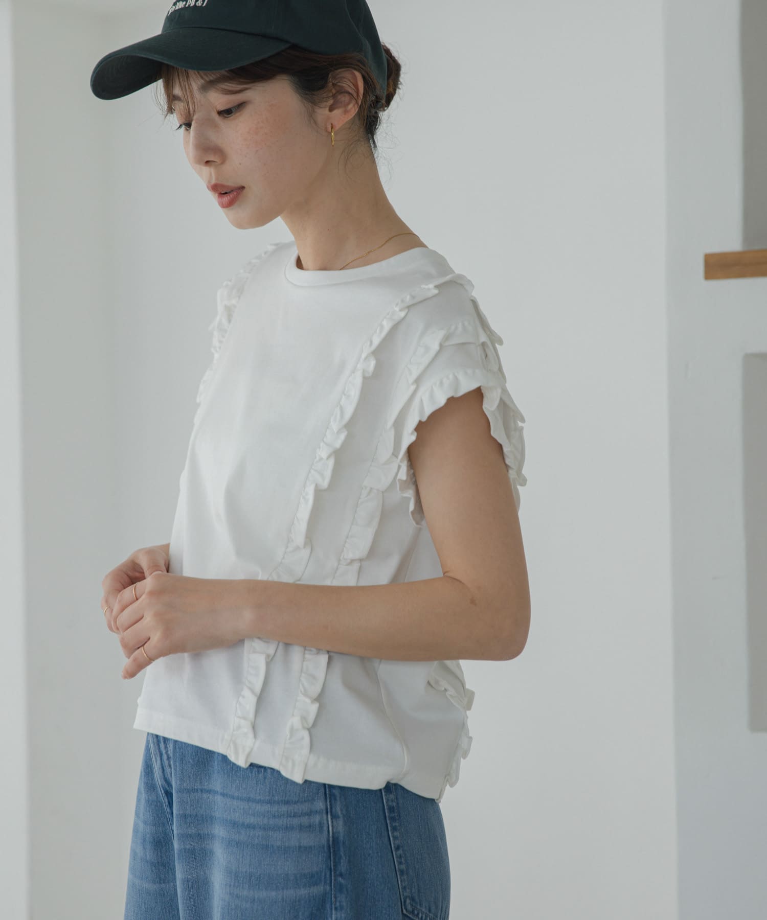 ミニフリルフレンチTシャツ