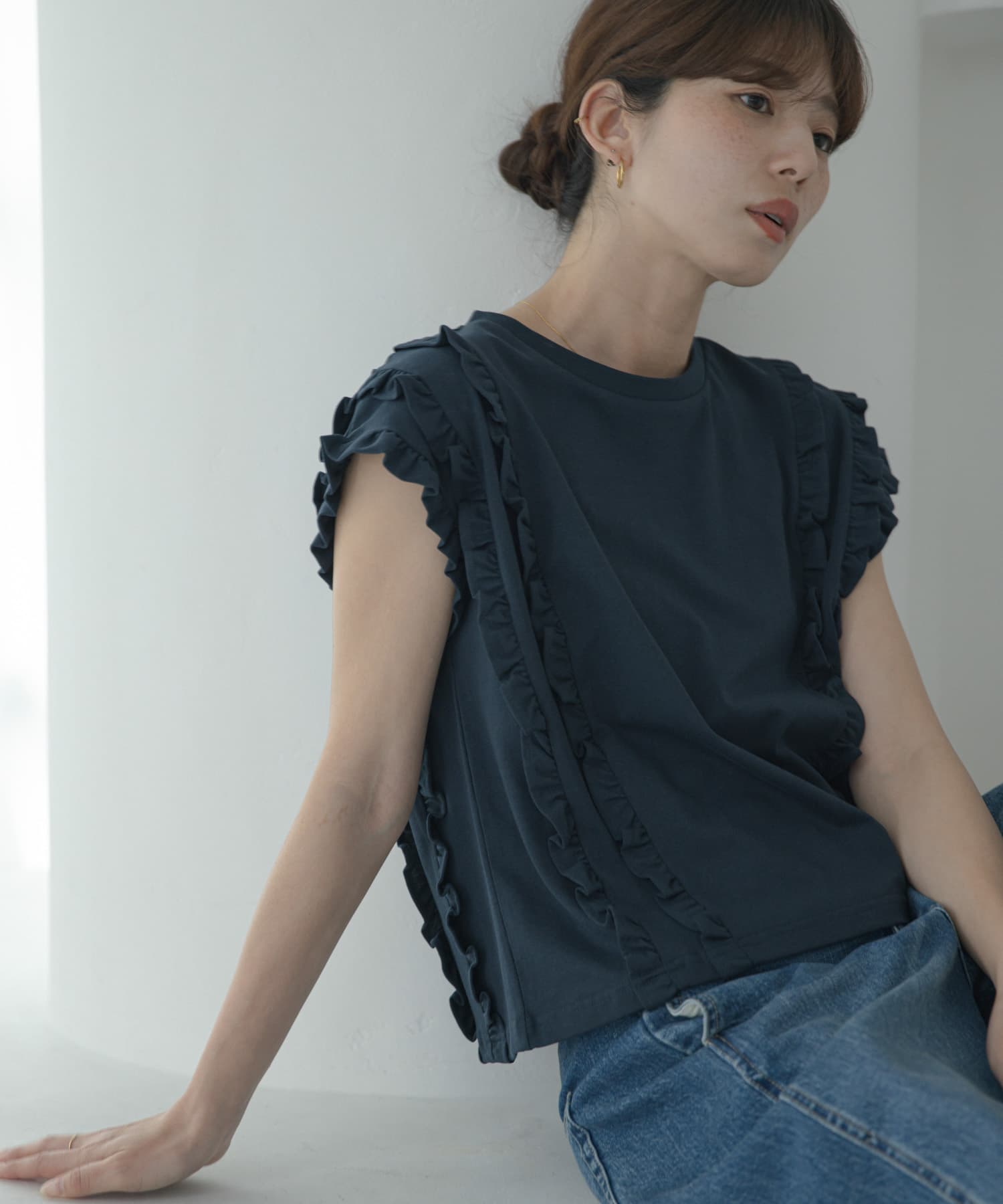 ミニフリルフレンチTシャツ