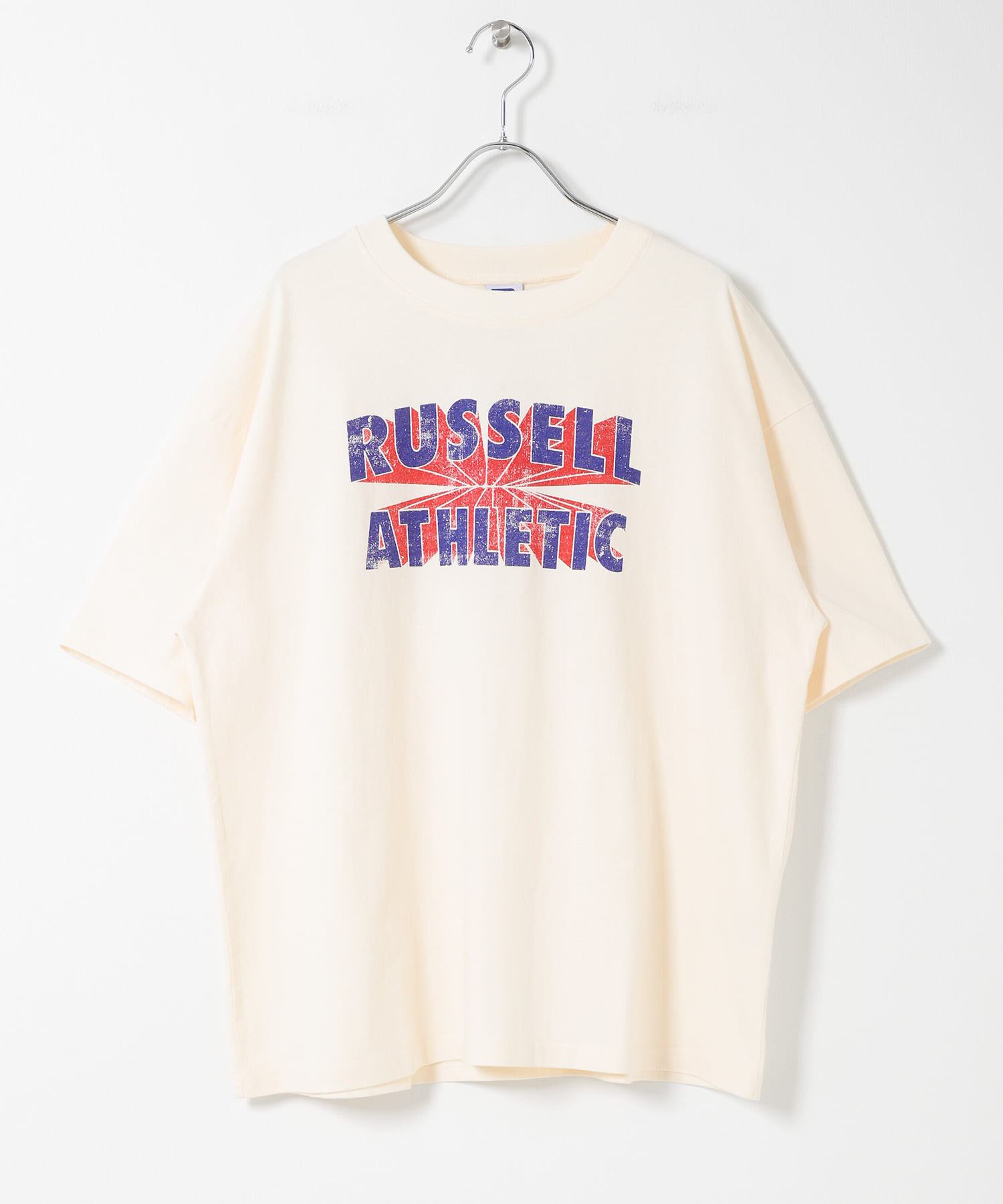 『別注』RUSSELL ATHLETIC×Sonny Label　ロゴプリントTシャツ オフ S