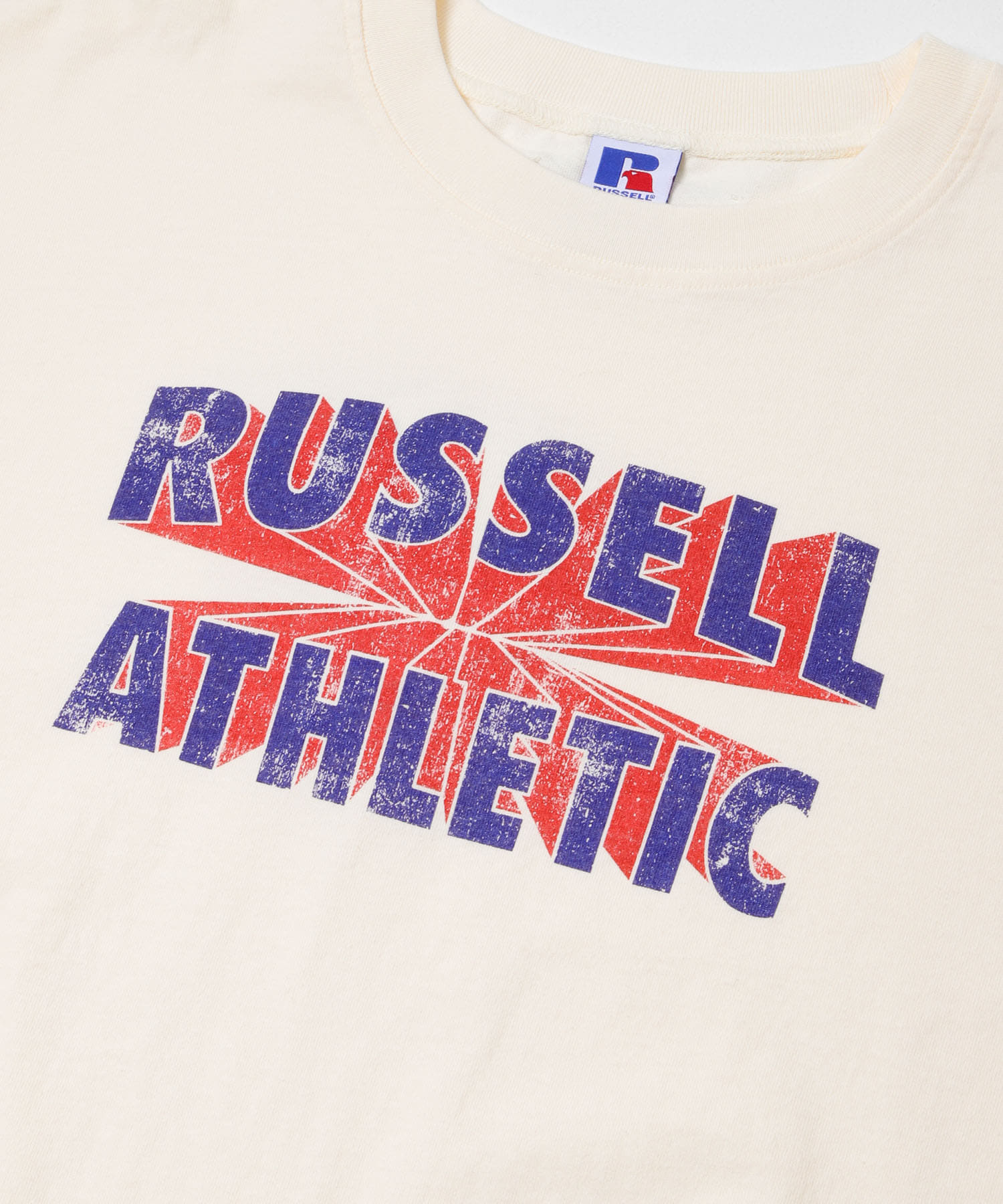 『別注』RUSSELL ATHLETIC×Sonny Label　ロゴプリントTシャツ オフ S