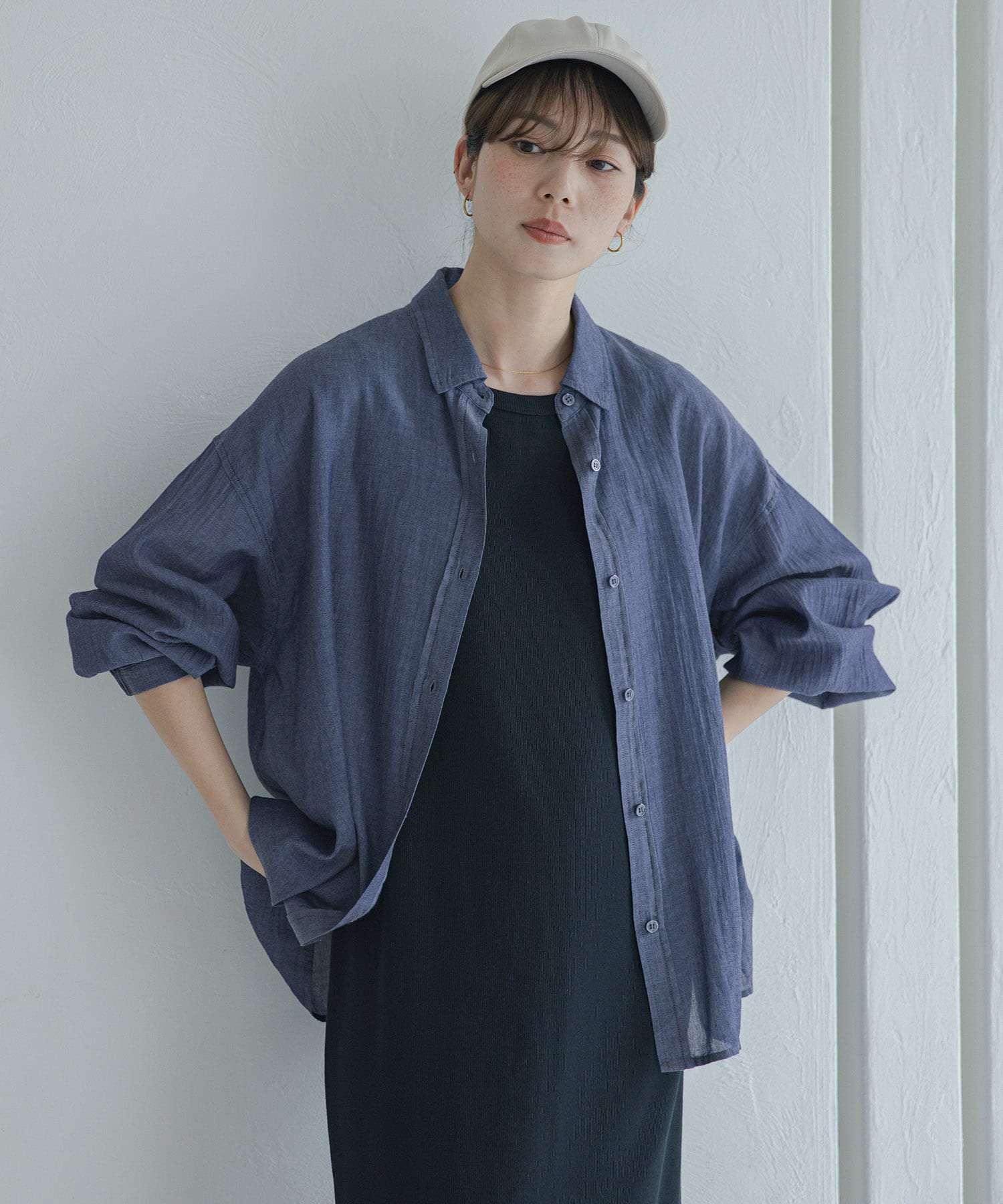 シアーデニムシャツ