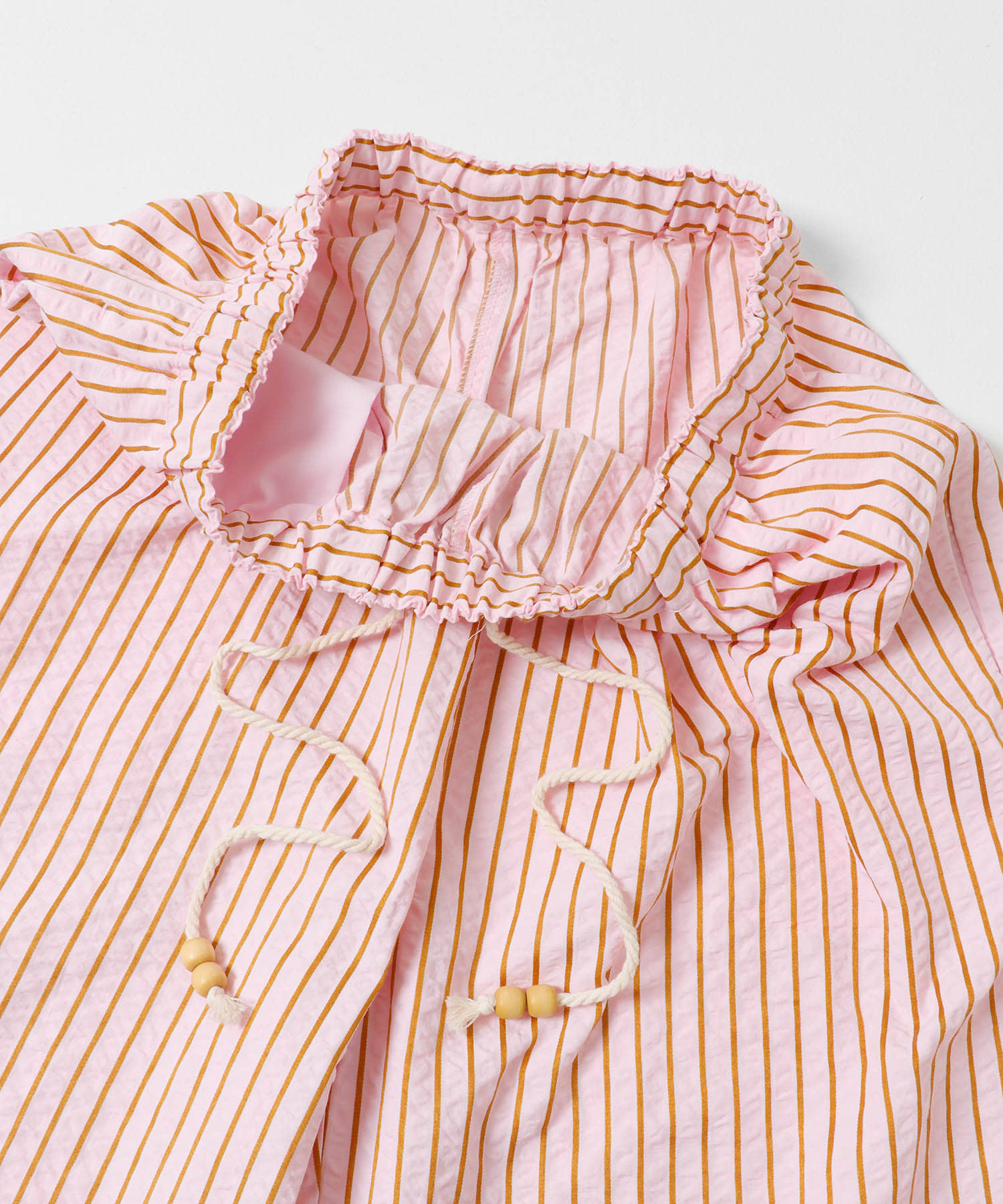 ストライプセミワイドイージーパンツ ピンク Free