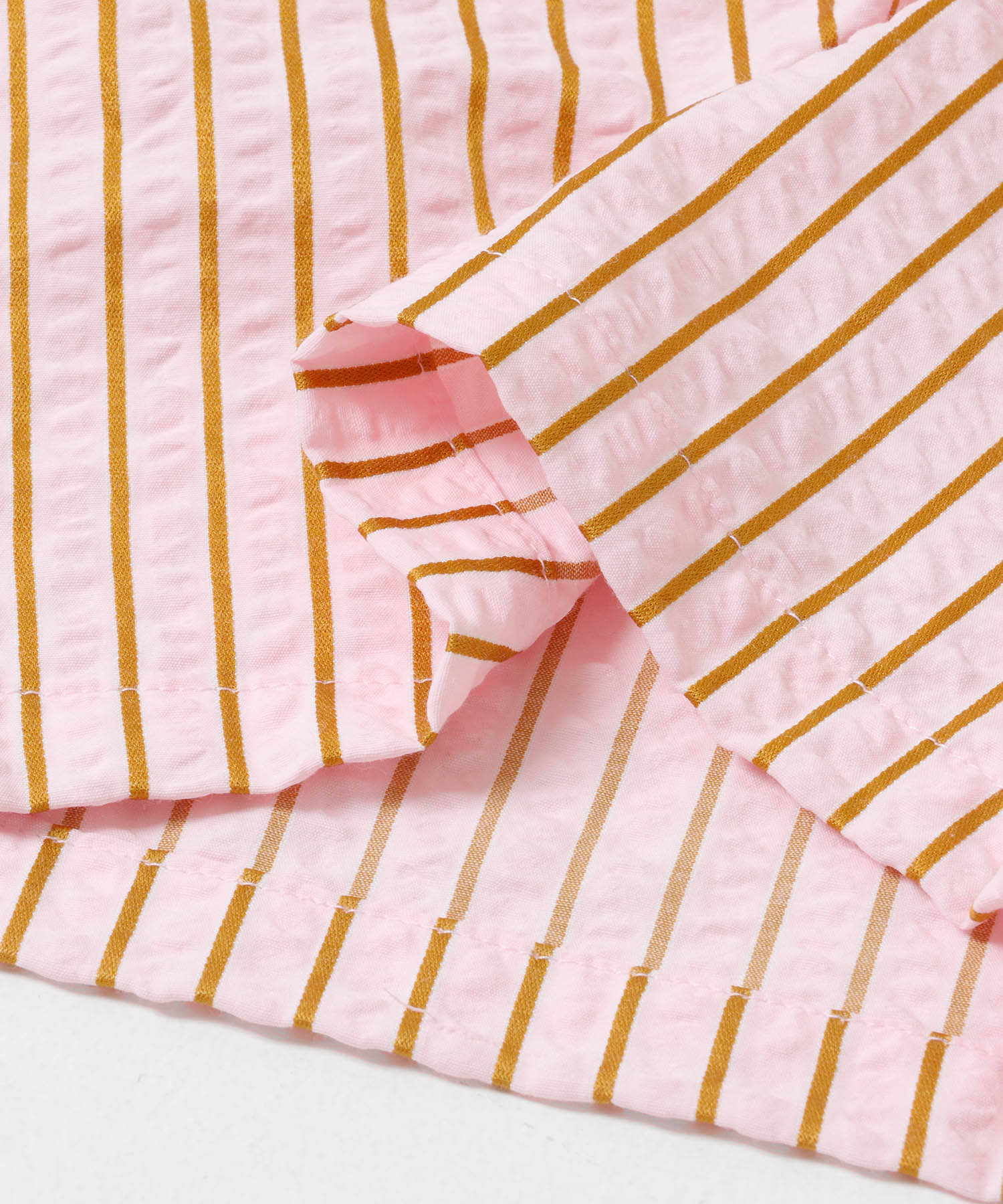 ストライプセミワイドイージーパンツ ピンク Free