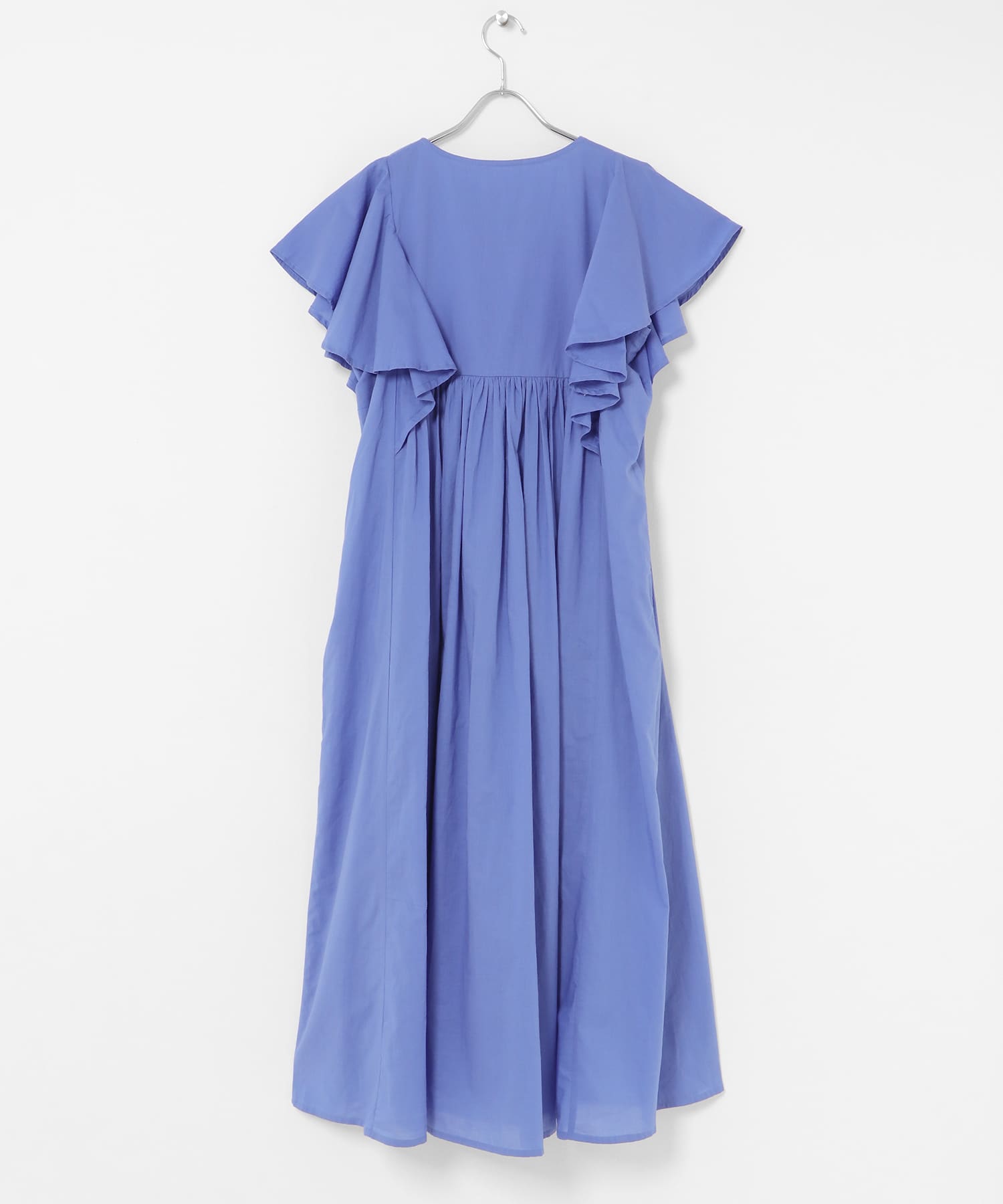 スパンコールエンブロイダリーワンピース ブルー Free