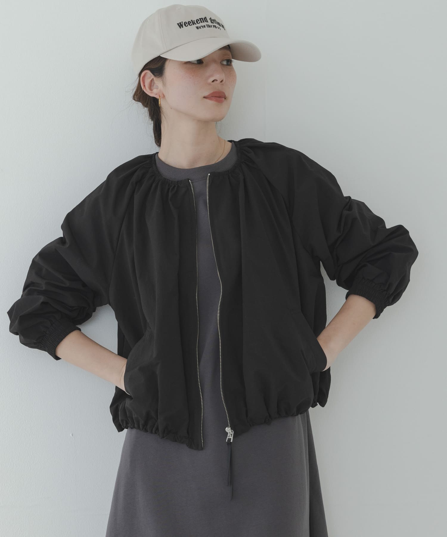 『UR TECH』バルーンショートブルゾン
