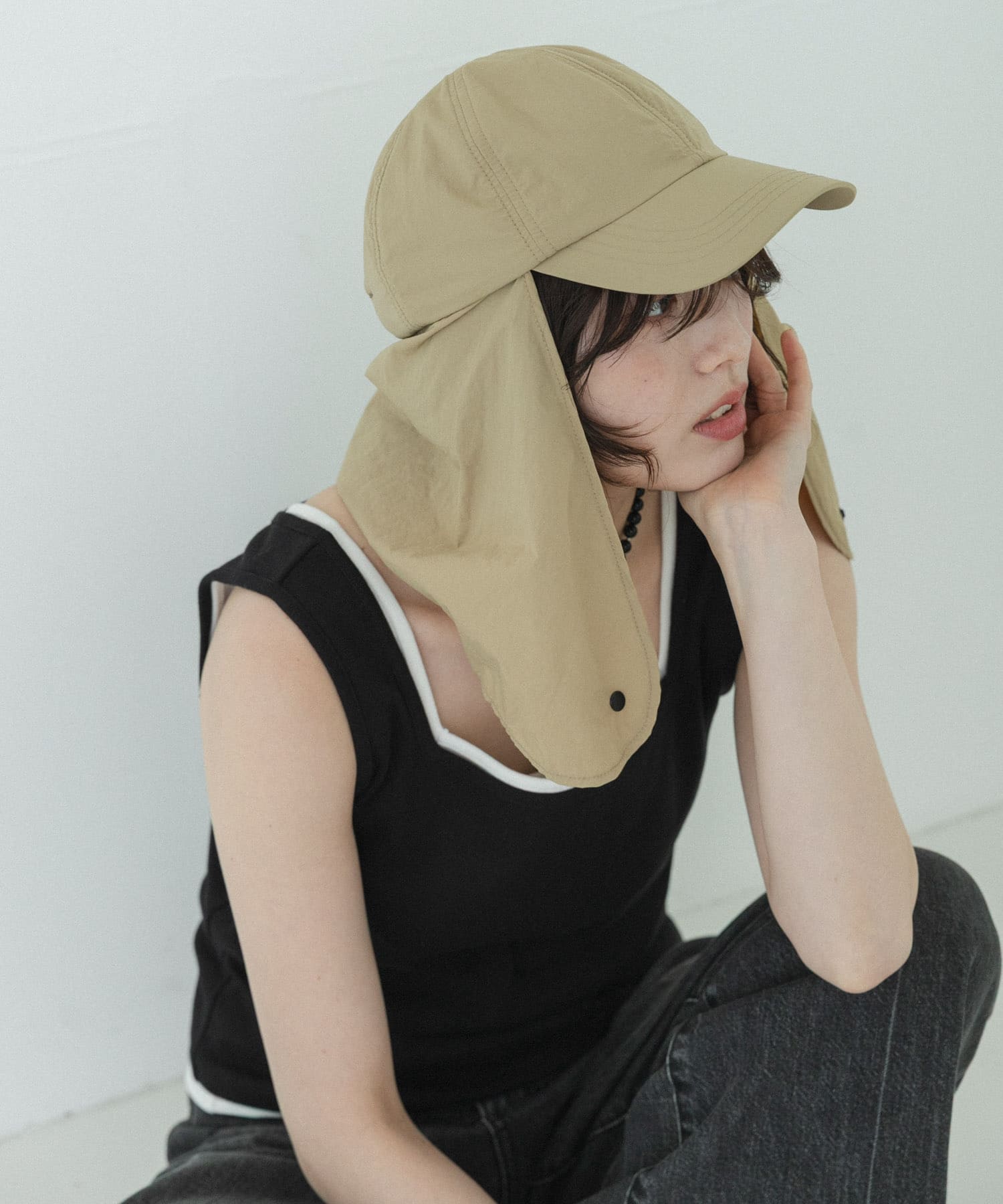 UVカットサンシェードハット