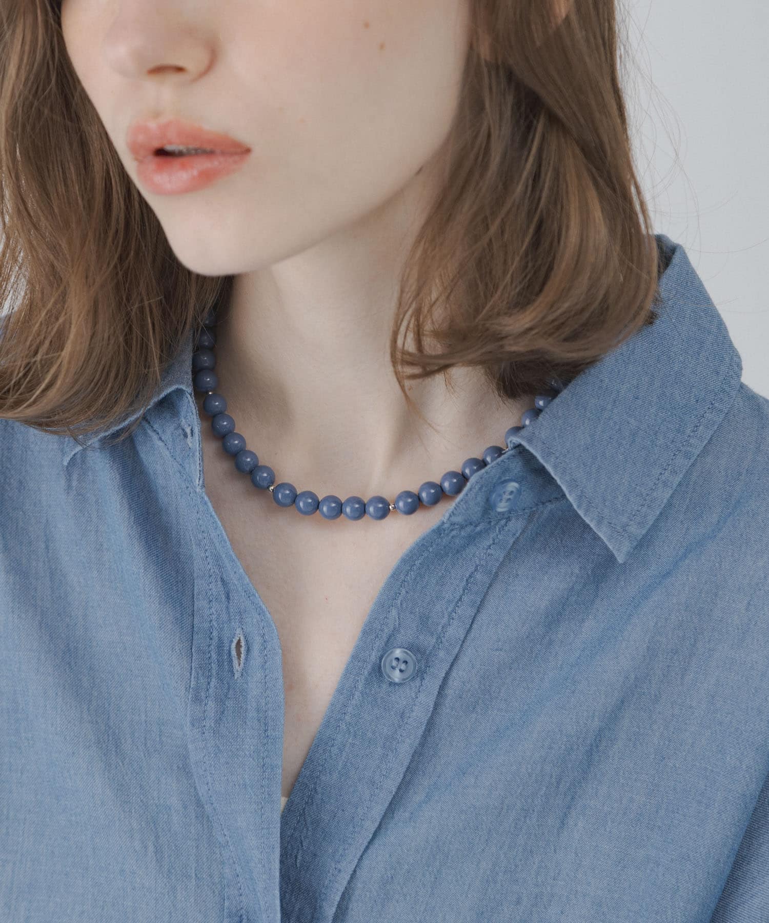 カラービーズネックレス