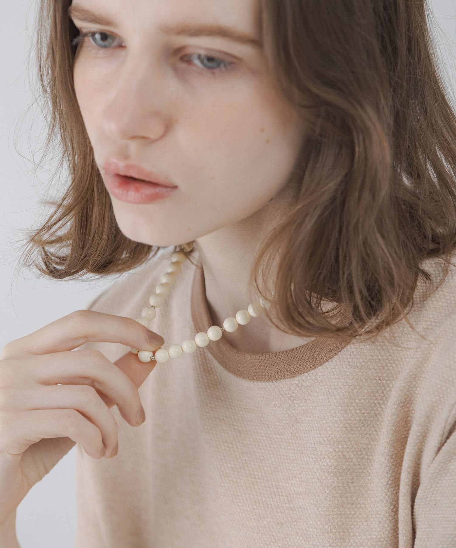 カラービーズネックレス