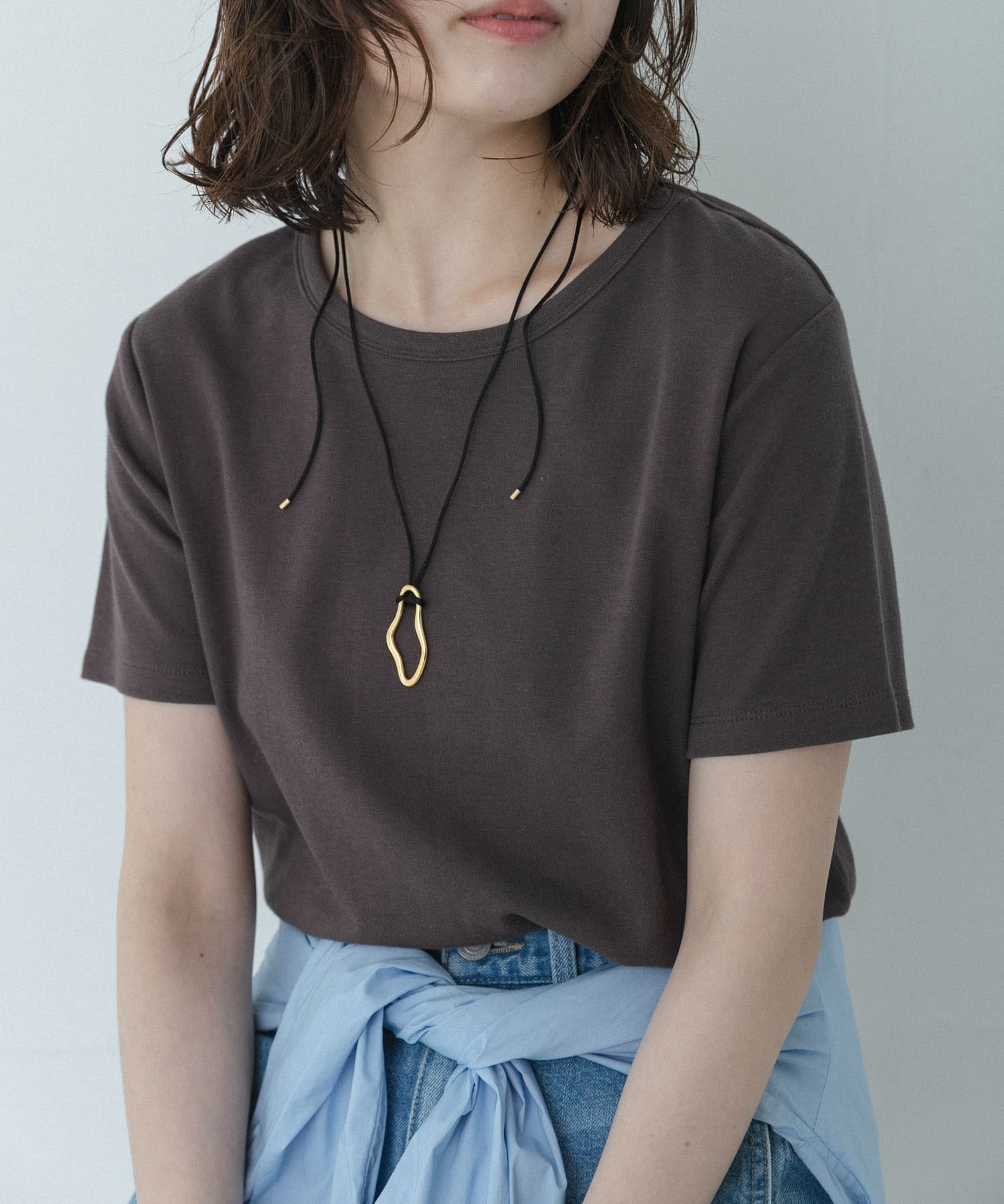 日本製ニュアンスモチーフコードネックレス