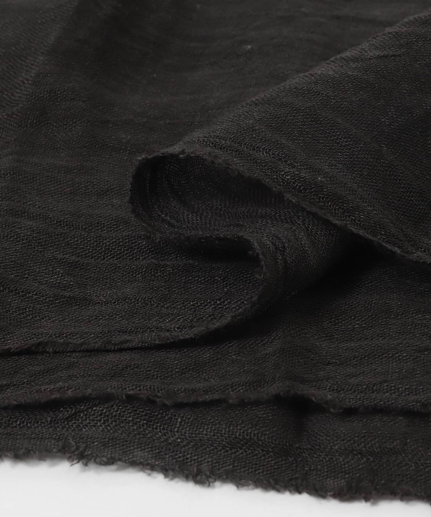 イタリア製リネンストール ブラック One