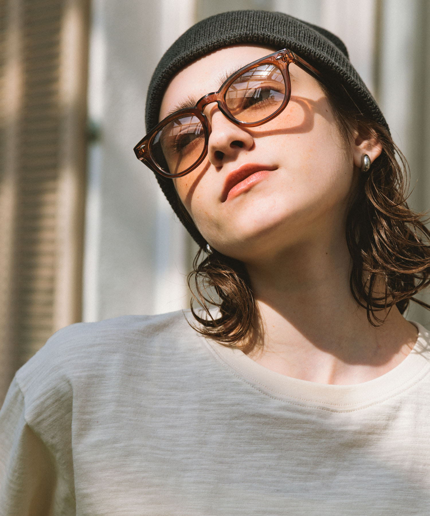 Swayme　調光ワイドフレームサングラス ブラウン One