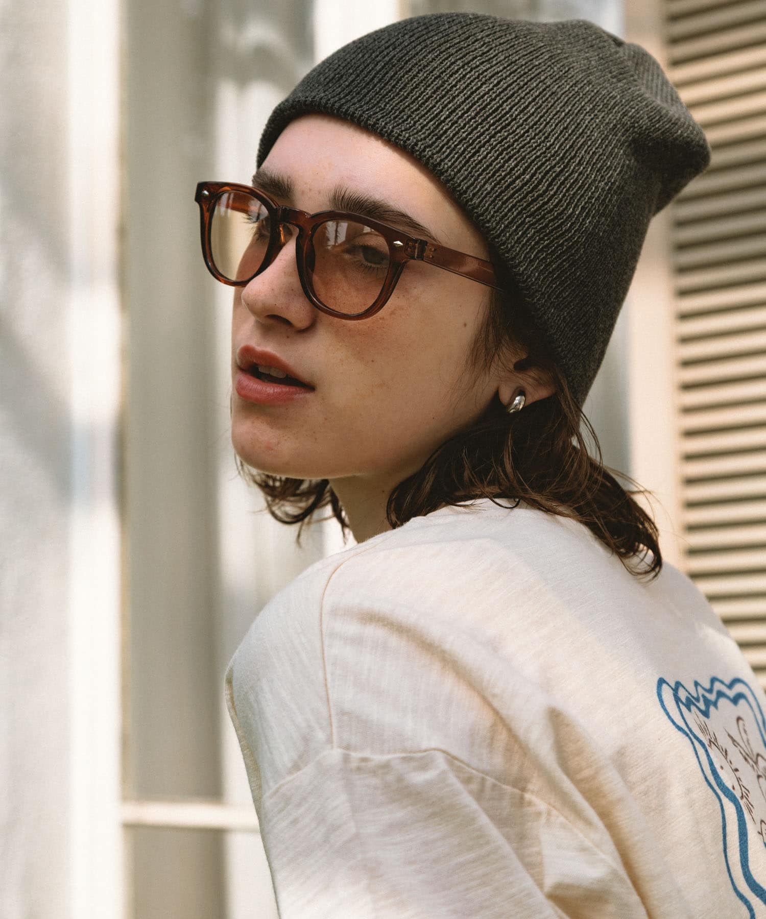 Swayme　調光ワイドフレームサングラス ブラウン One