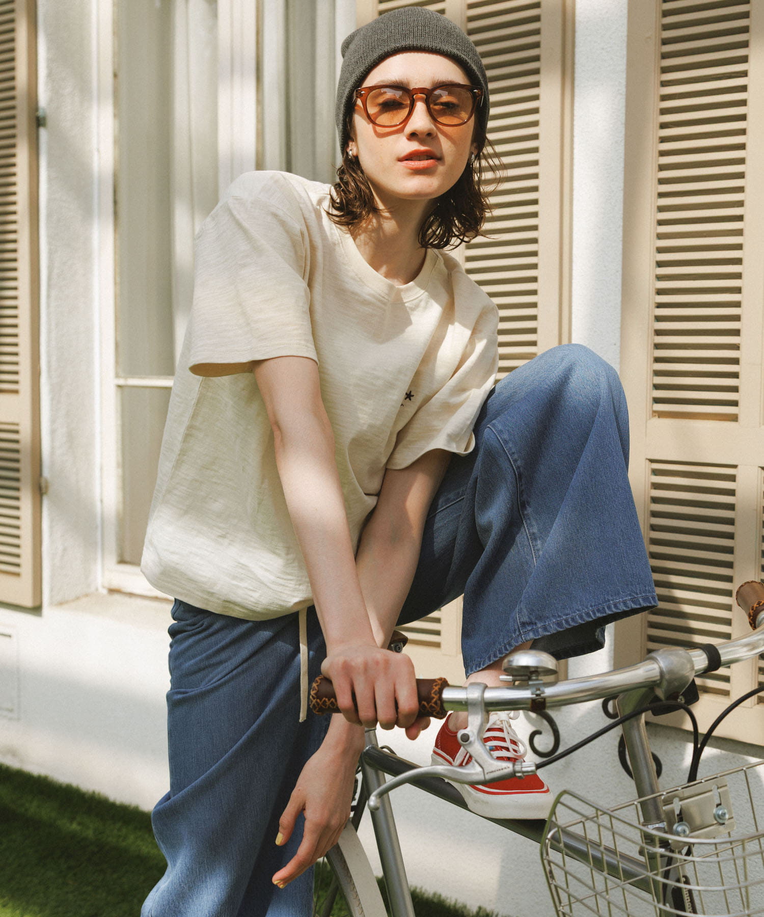 Swayme　調光ワイドフレームサングラス ブラウン One