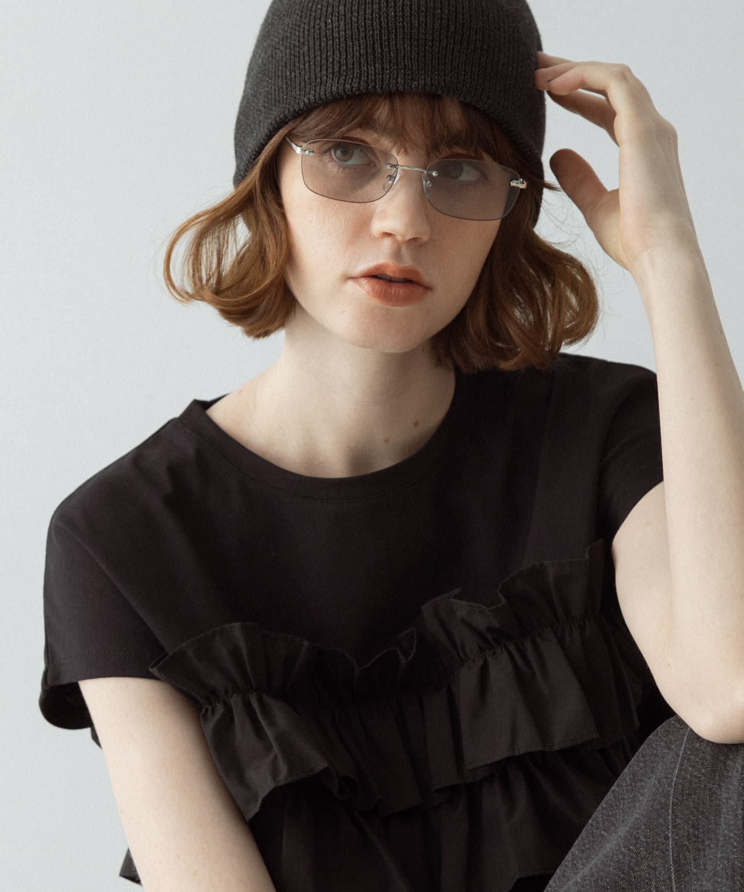 リムレスサングラス