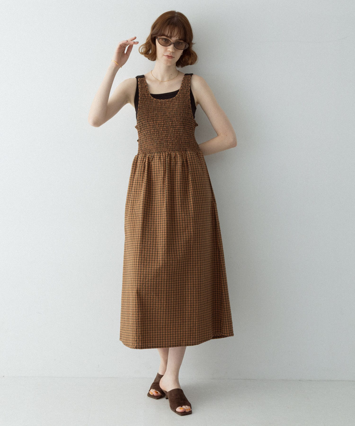 キャットアイサングラス ブラウン One