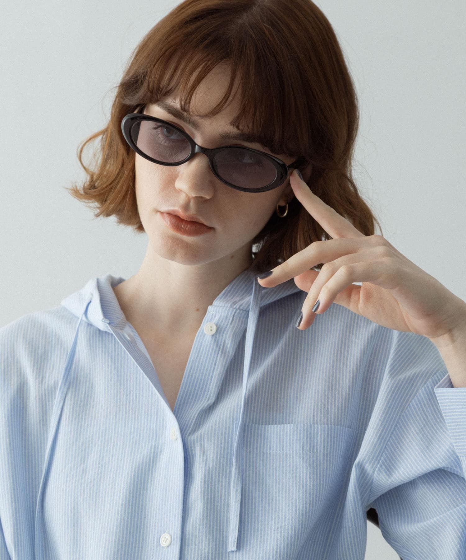 キャットアイサングラス ブラック One