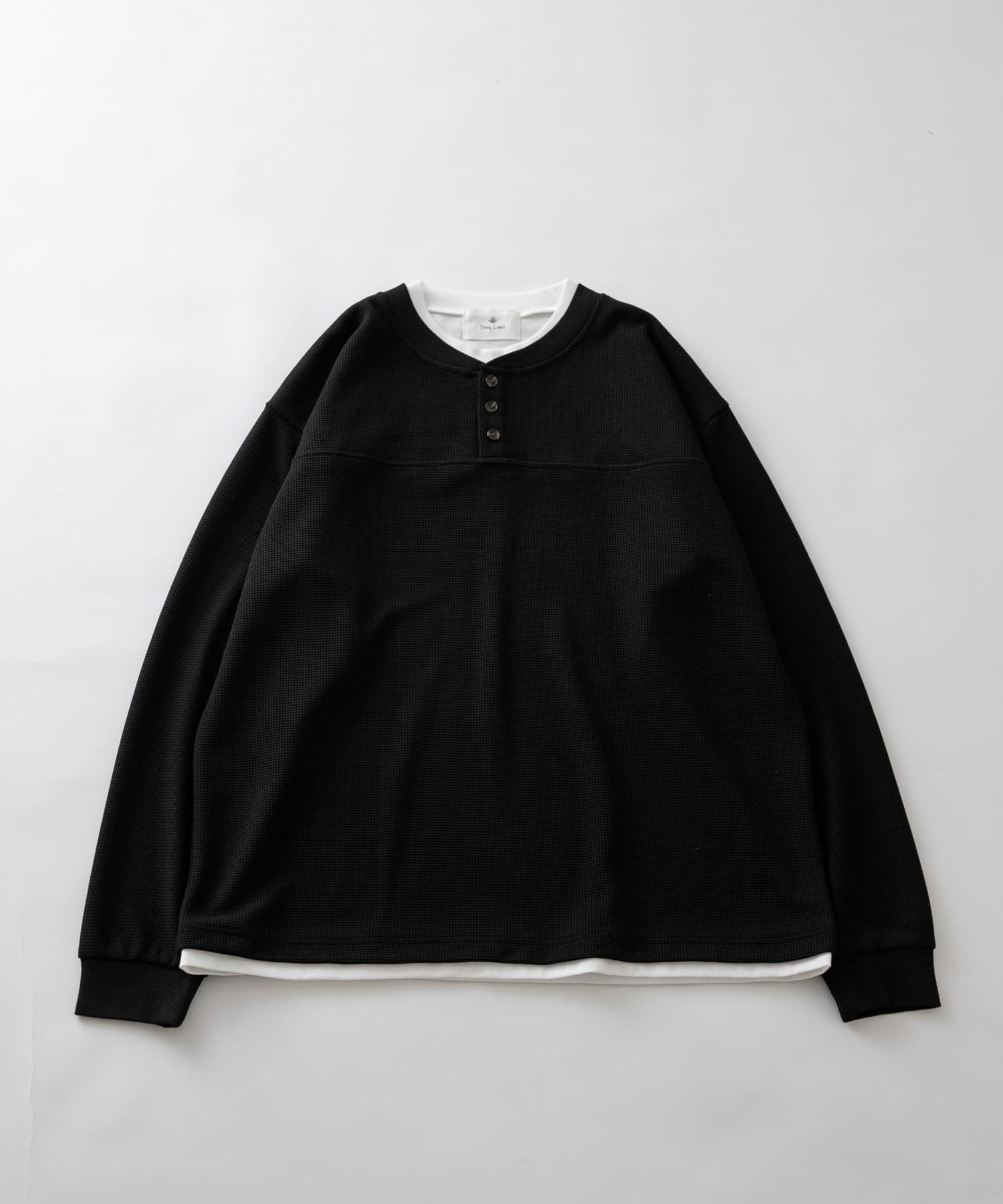 ワッフルレイヤードロングスリーブTシャツ