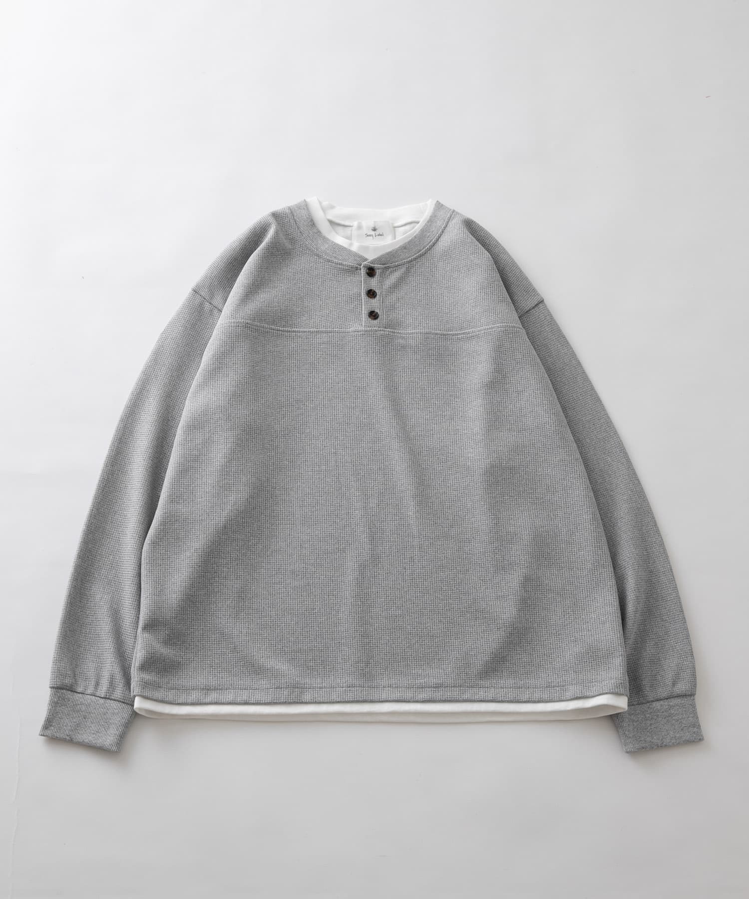 ワッフルレイヤードロングスリーブTシャツ