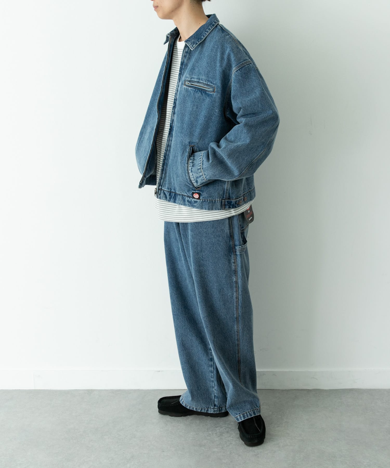 身長 : 179cm 体重 : 63kg 着用サイズ : L