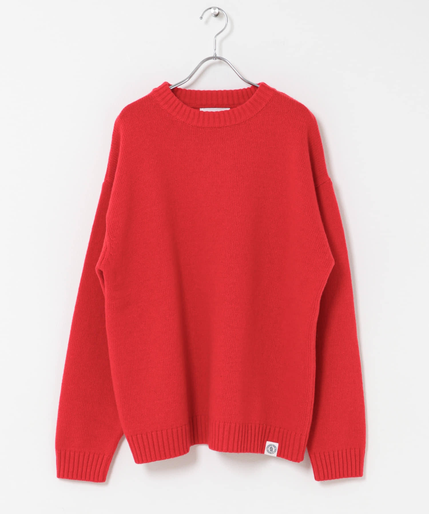 ウール混クルーネックニットプルオーバー(M レッド): トップス｜URBAN