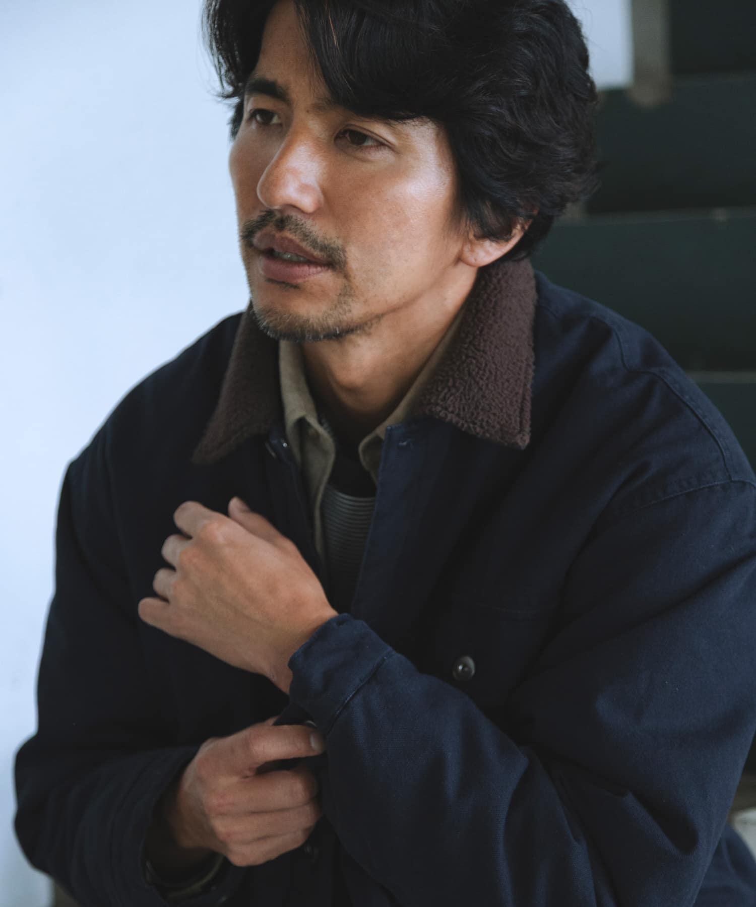 ボア切替ダックショートジャケット(M ネイビー): アウター｜URBAN