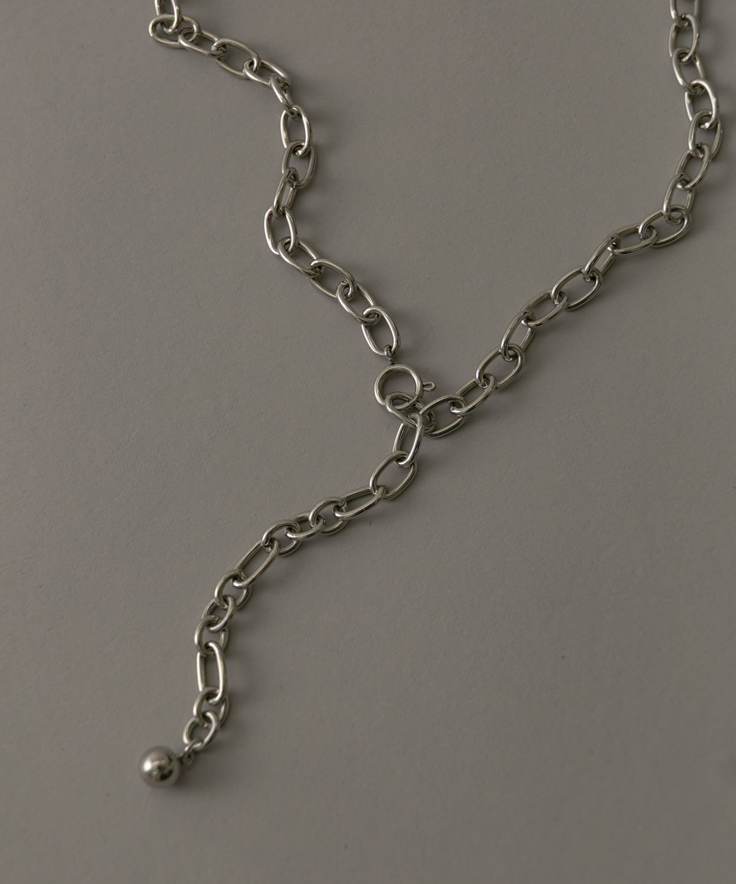 ステンレス2WAYチェーンネックレス SLV -