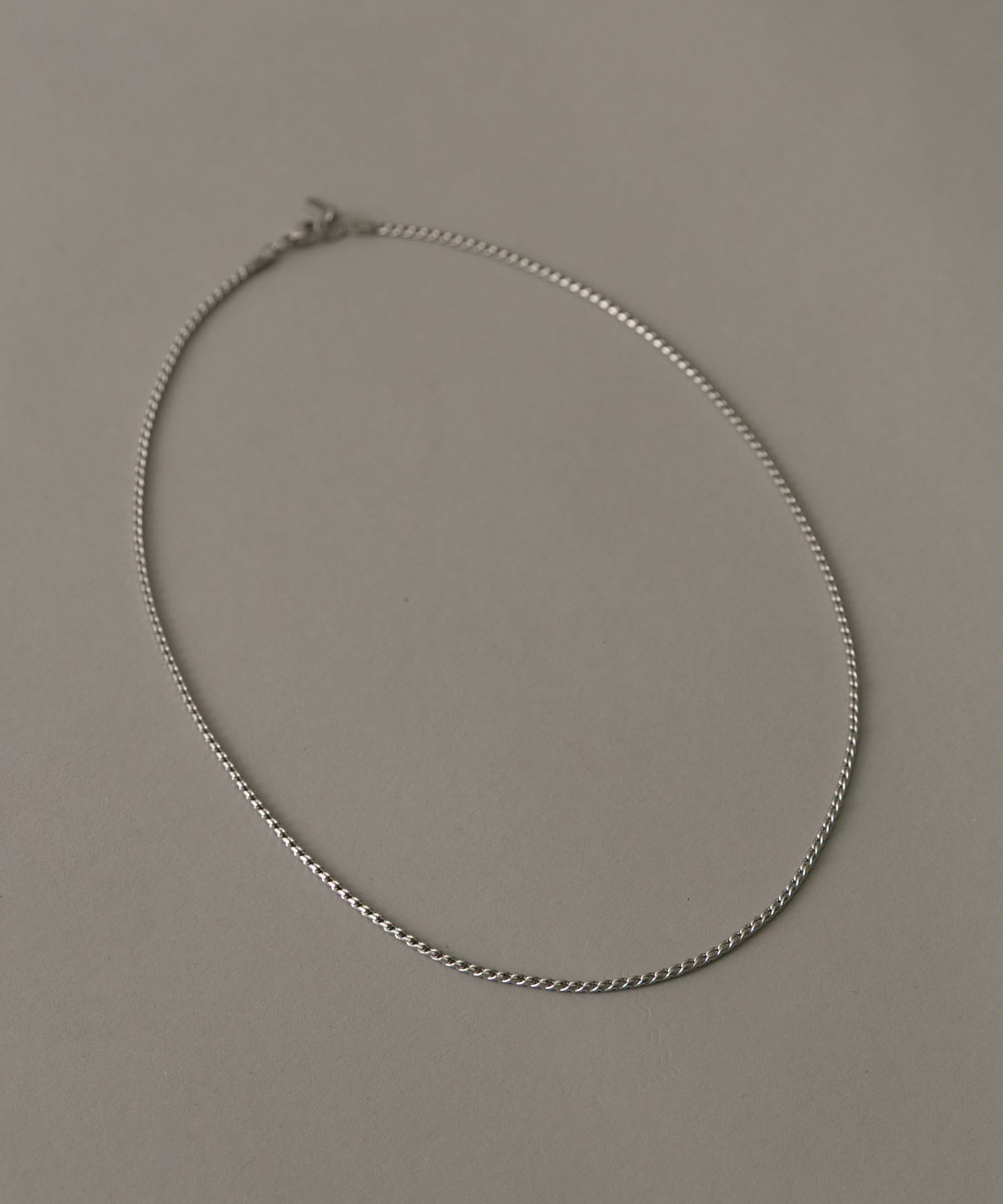 ステンレススクリューチェーンネックレス SLV -