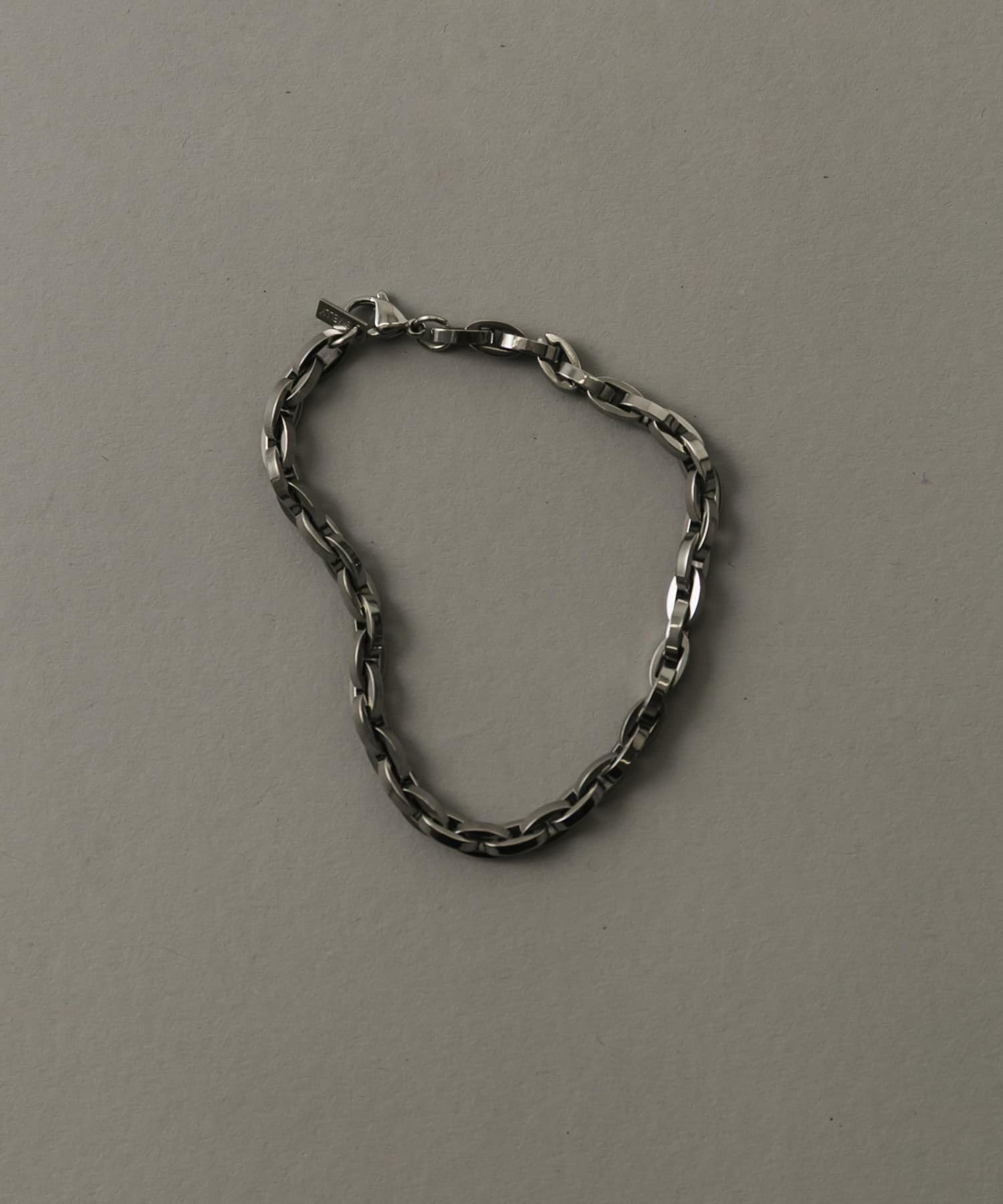 ステンレスオーバルリンクチェーンブレスレット SLV -