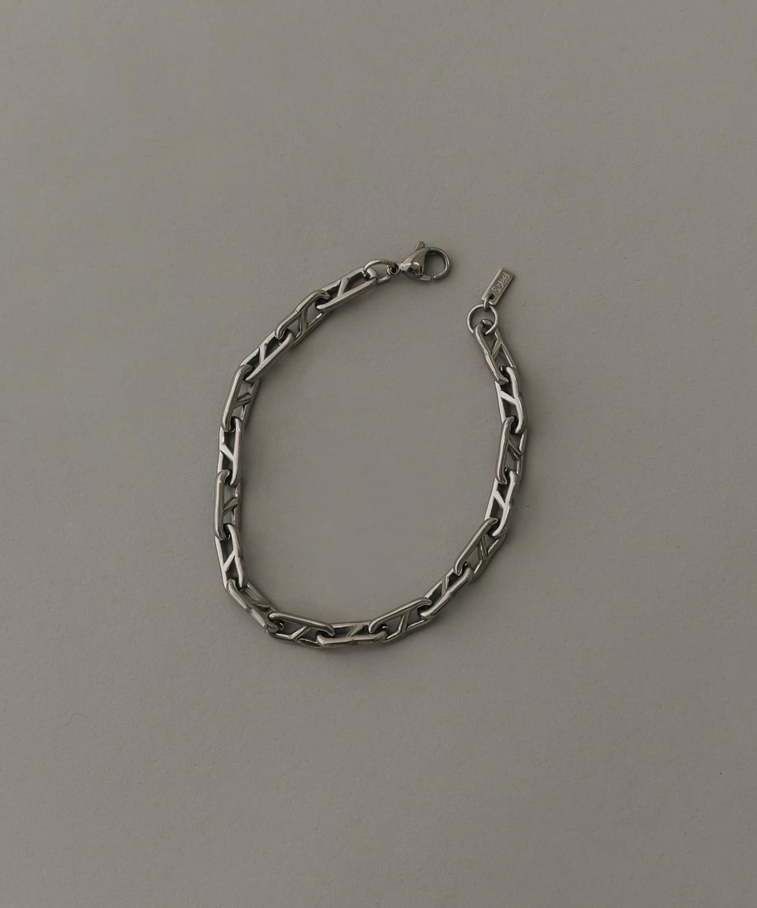 ステンレスナローデザインチェーンブレスレット