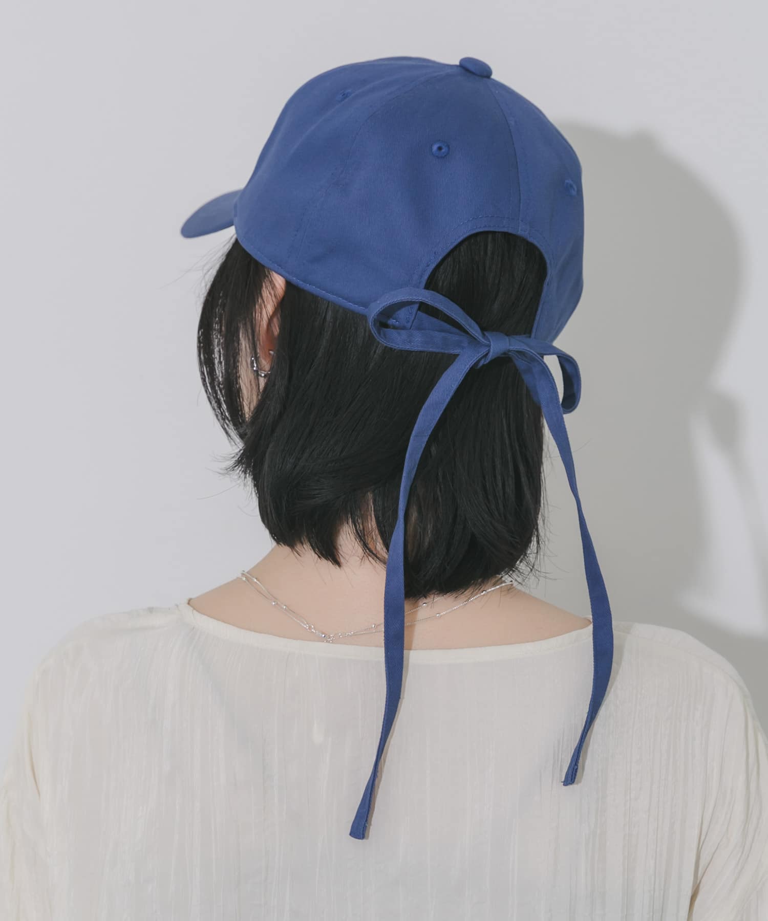 バックリボンキャップ BLU -