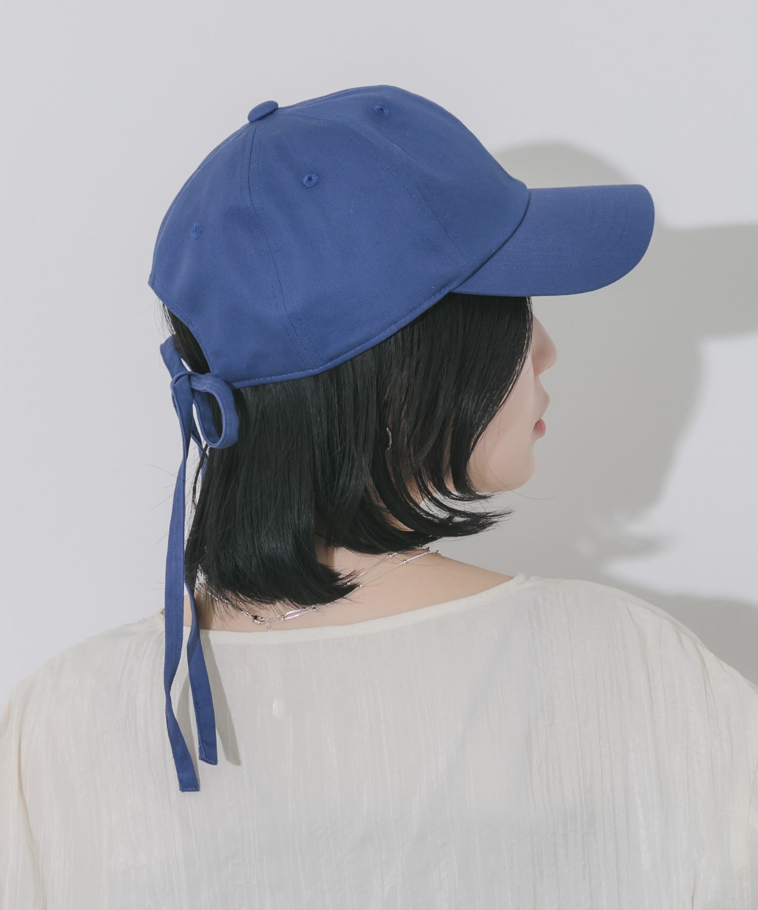 バックリボンキャップ BLU -
