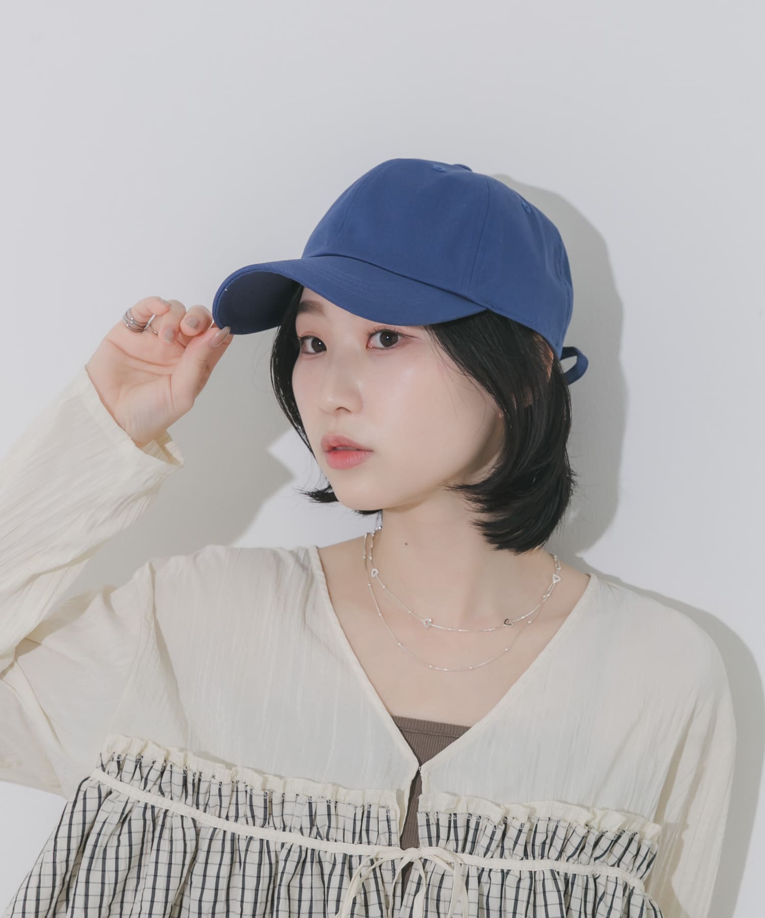バックリボンキャップ BLU -