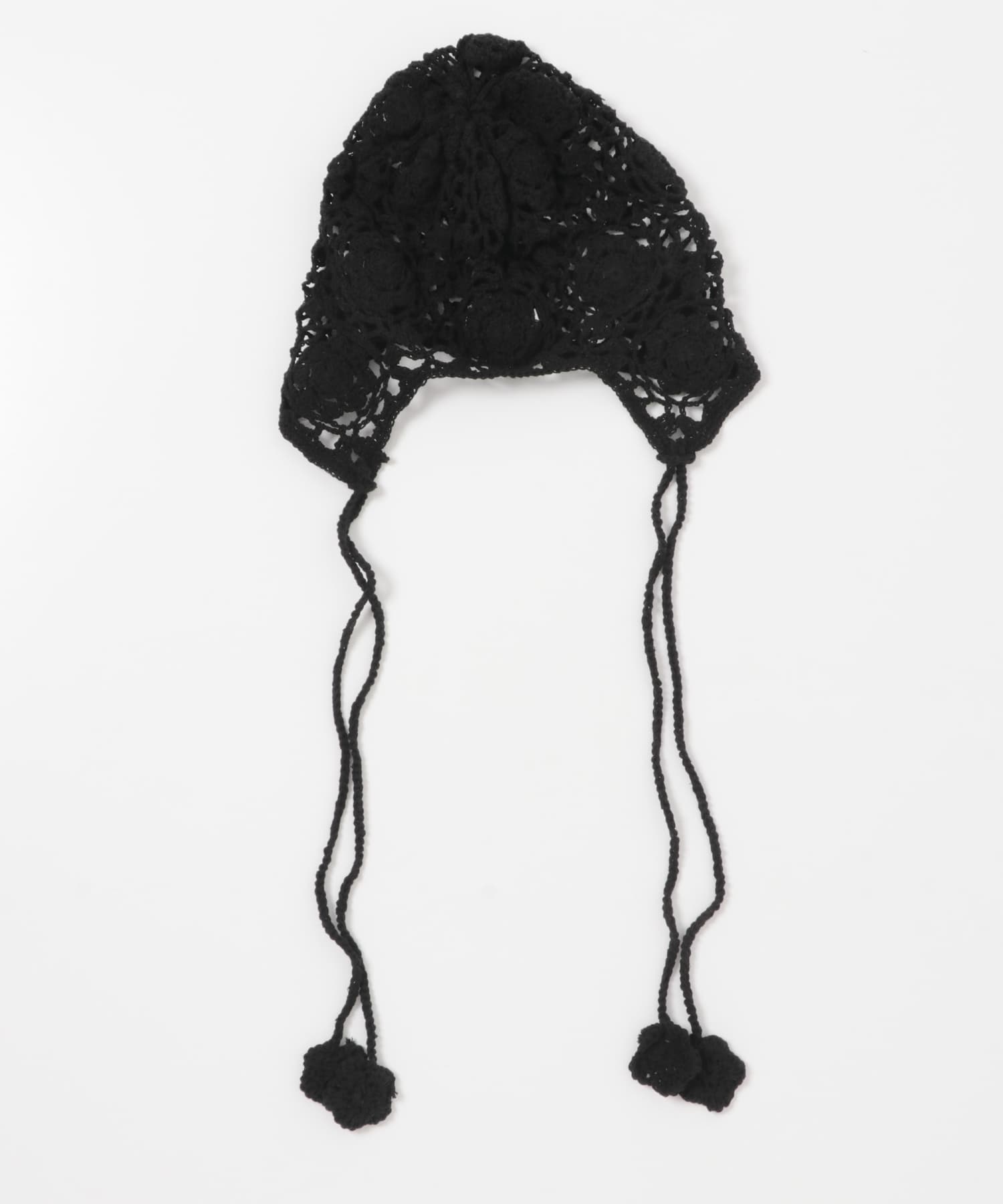 フラワーデザインボンネット BLK -