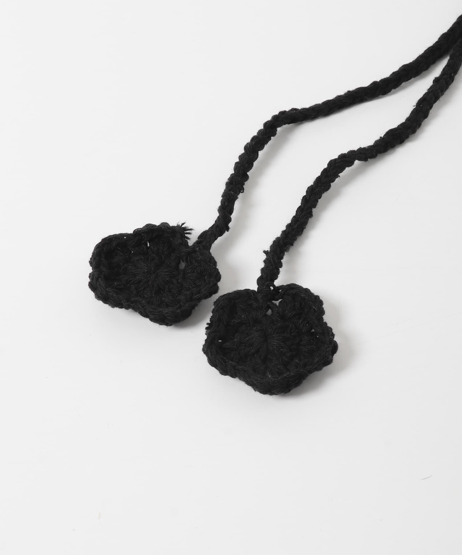 フラワーデザインボンネット BLK -