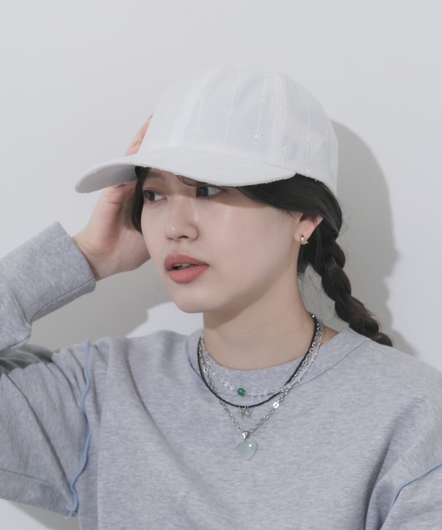 レースキャップ WHT -