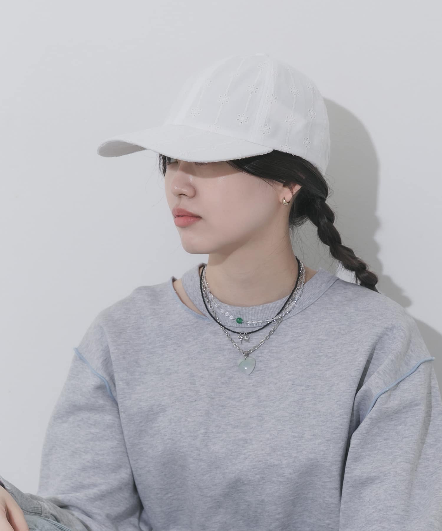 レースキャップ WHT -