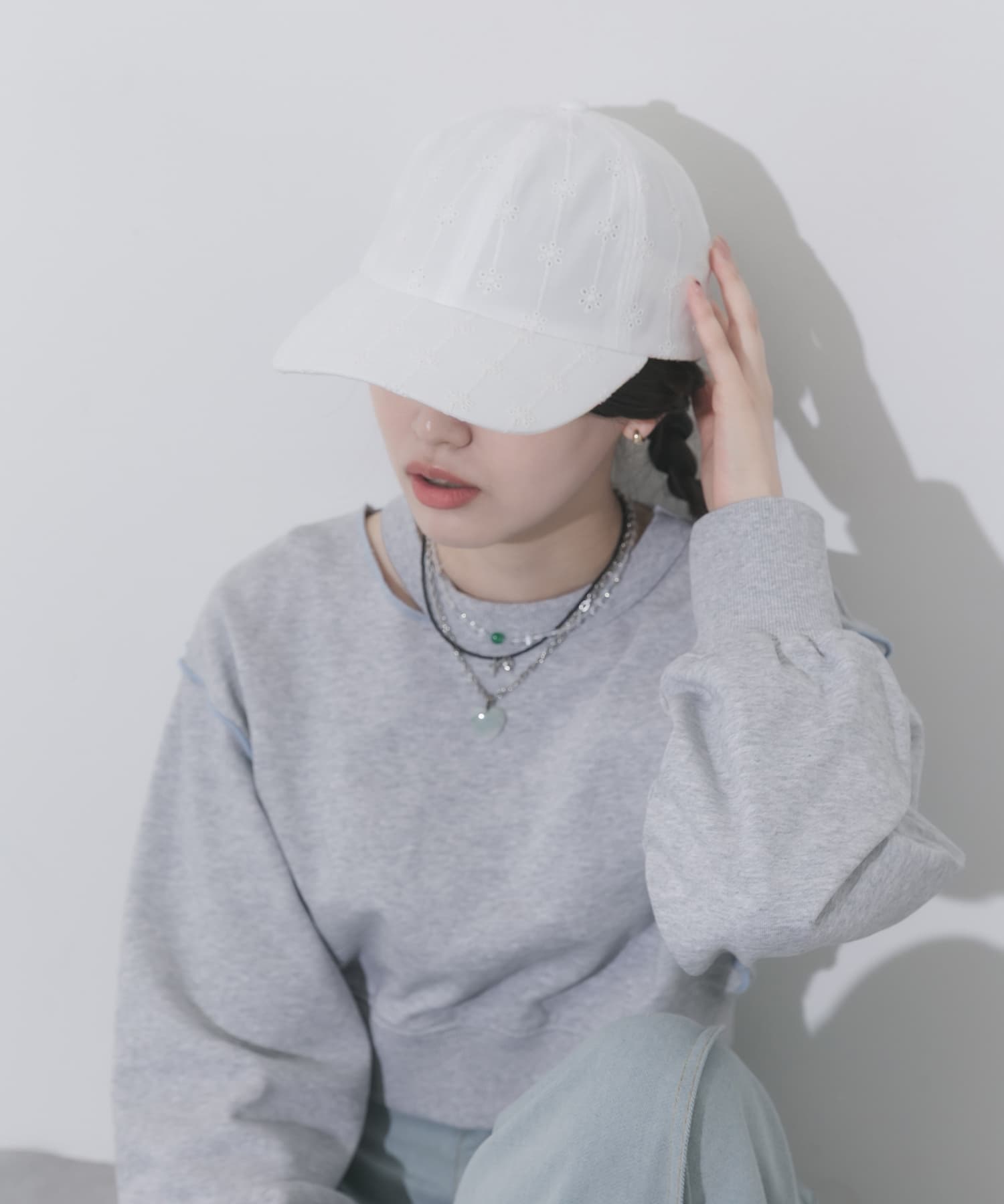 レースキャップ WHT -