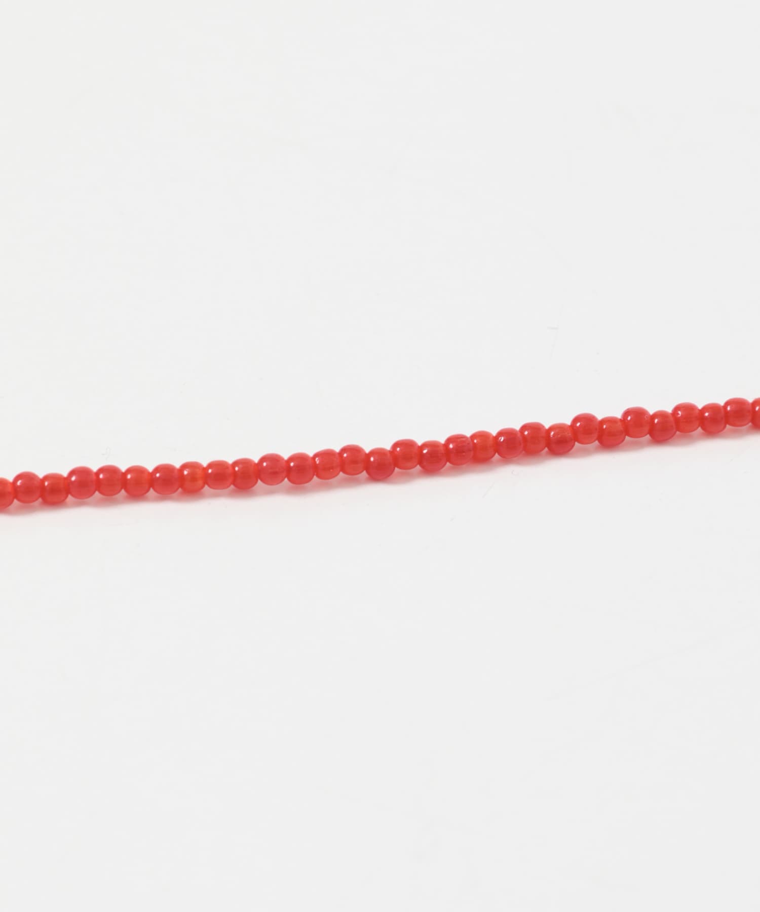 ステンレスカラービーズネックレス RED -