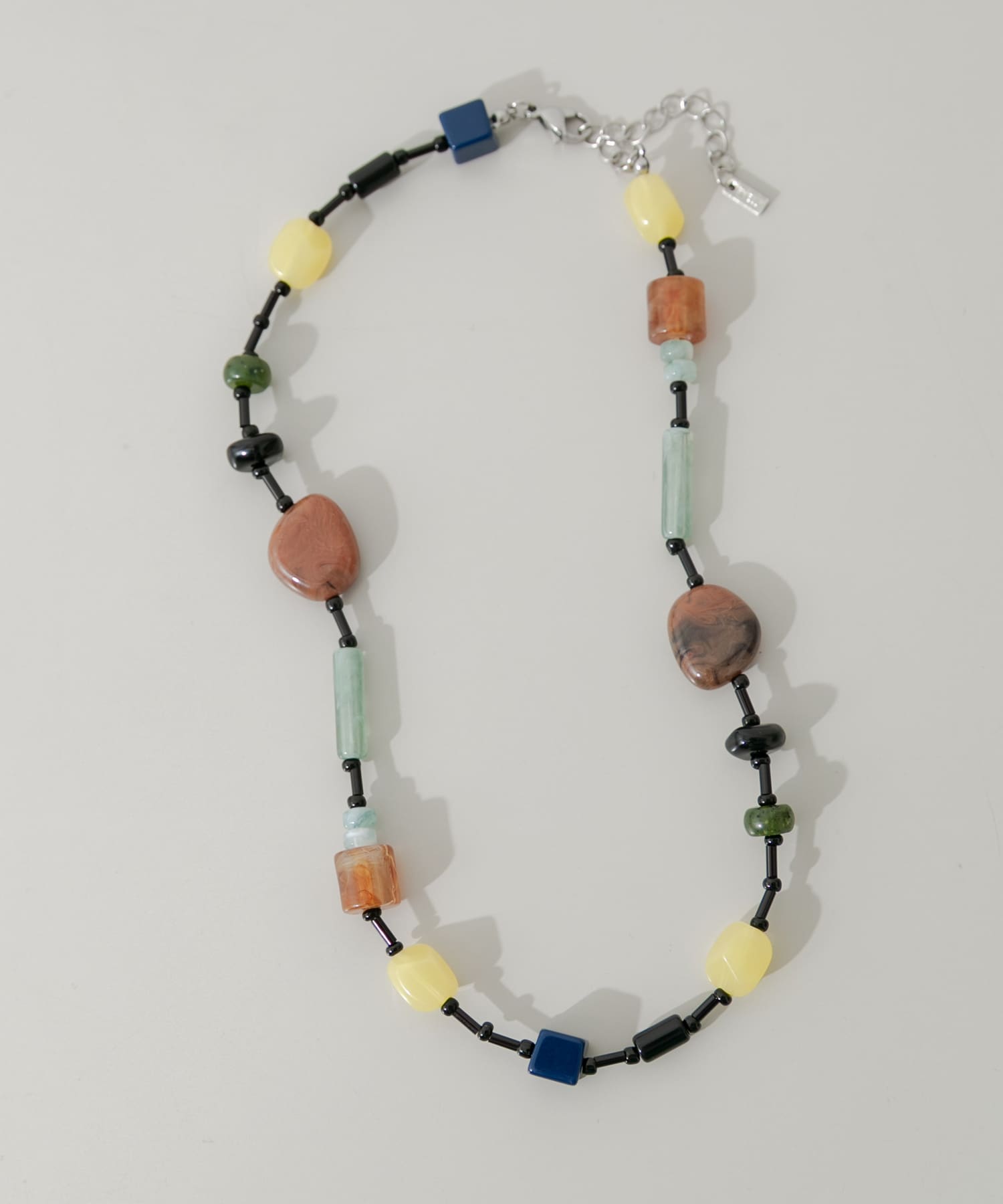 ステンレスマルチビーズネックレス