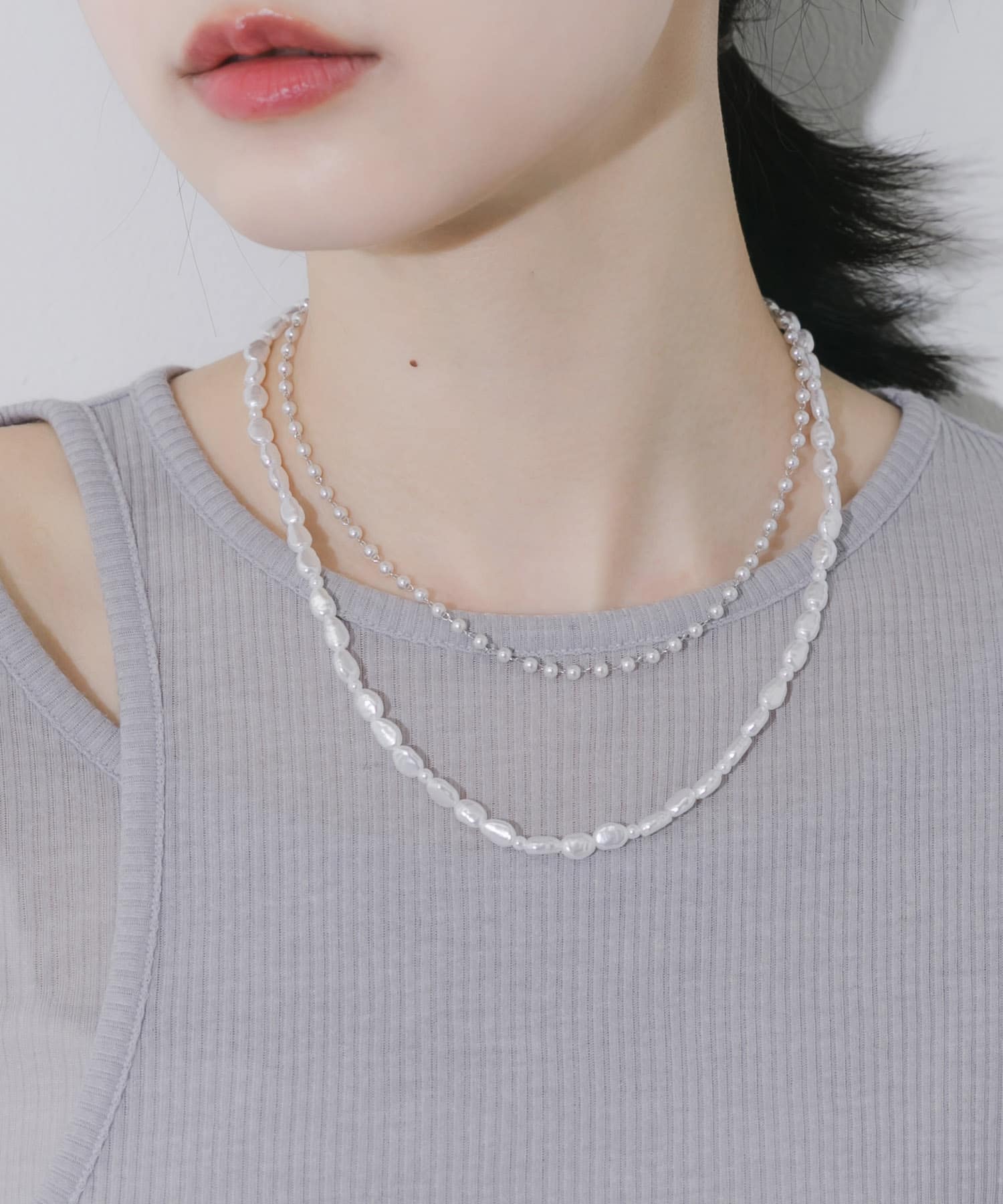 イビツパール2セットネックレス