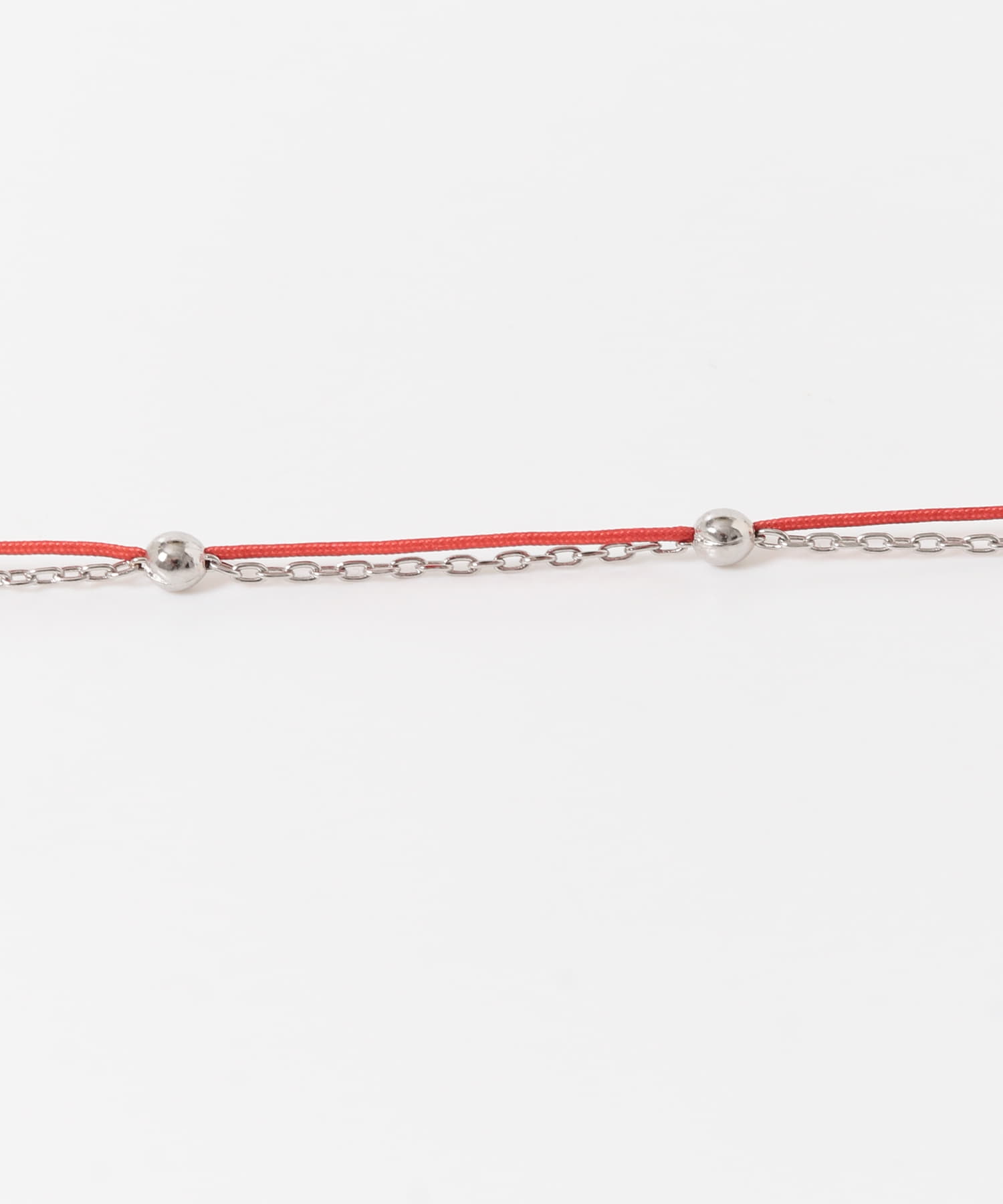 カラーコードチェーンレイヤードネックレス RE/SV -